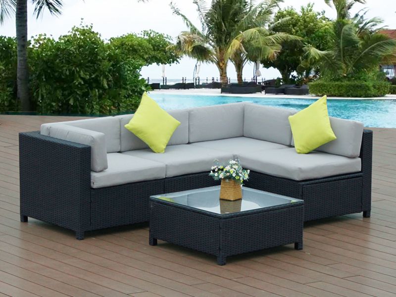 BetaLife Outdoor Rattan Sofa Set 5PCS