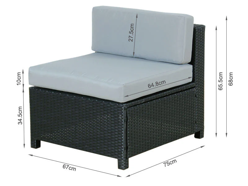 BetaLife Outdoor Rattan Sofa Set 5PCS - Image 10