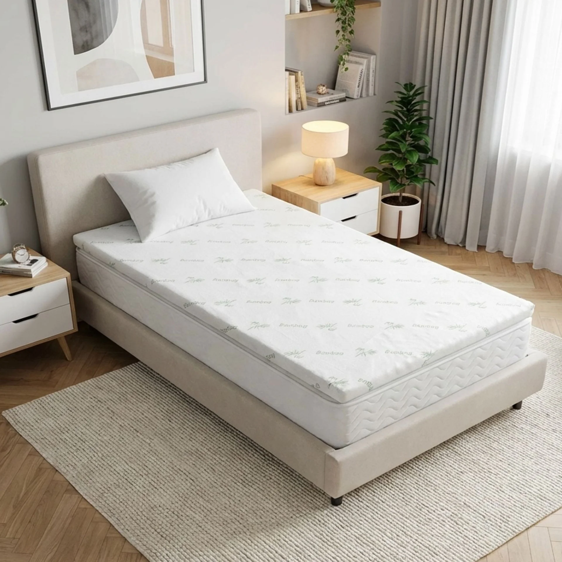 Gel Memory Foam Mattress Topper - King Single - Image 3