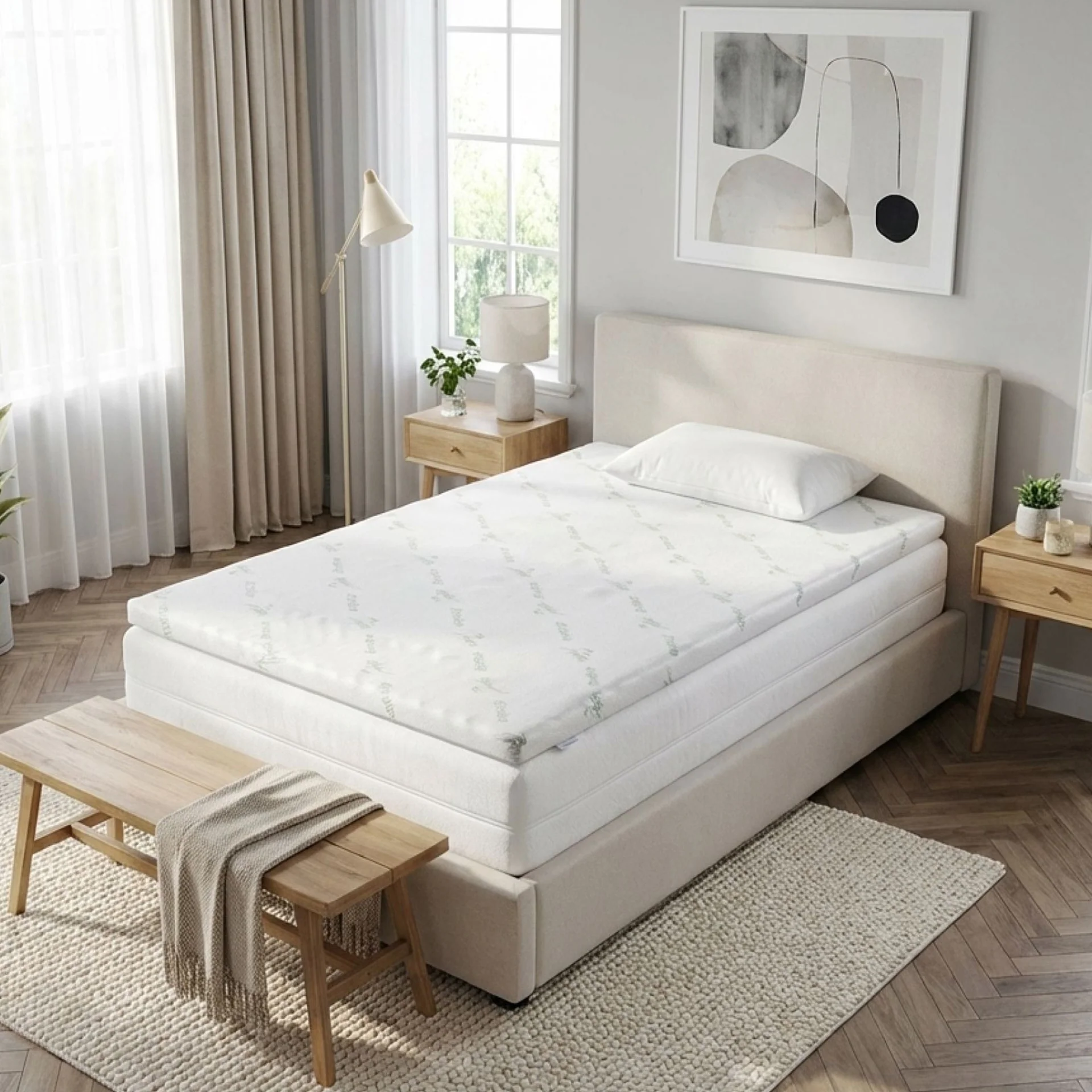 Gel Memory Foam Mattress Topper - King Single - Image 4