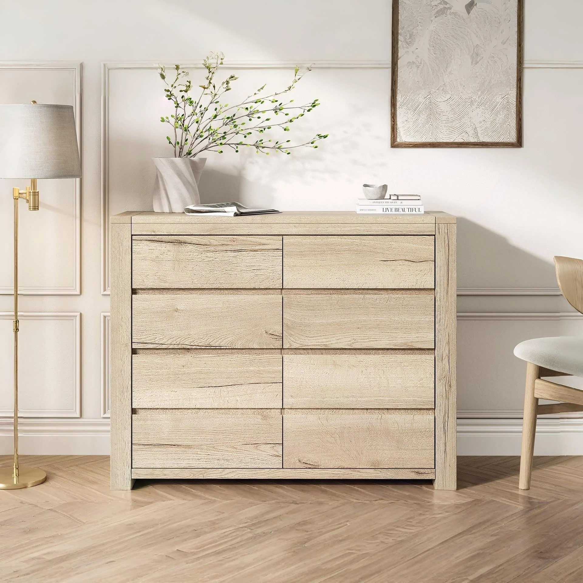 Borneo 8 Drawers Lowboy - Oak - Image 2