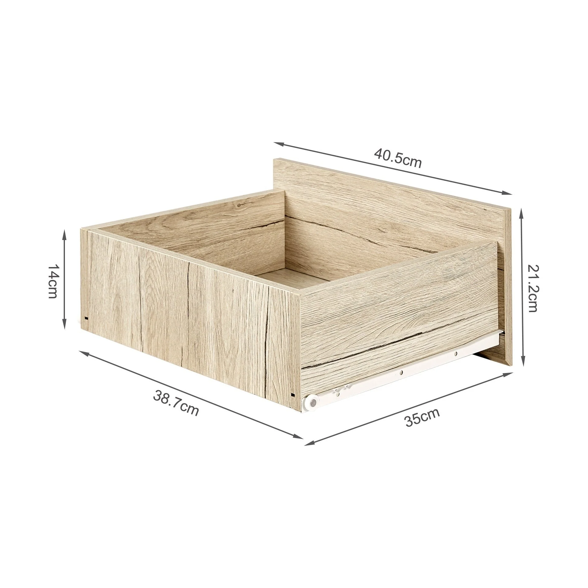 Borneo Wooden Bedside Table - Oak - Image 12