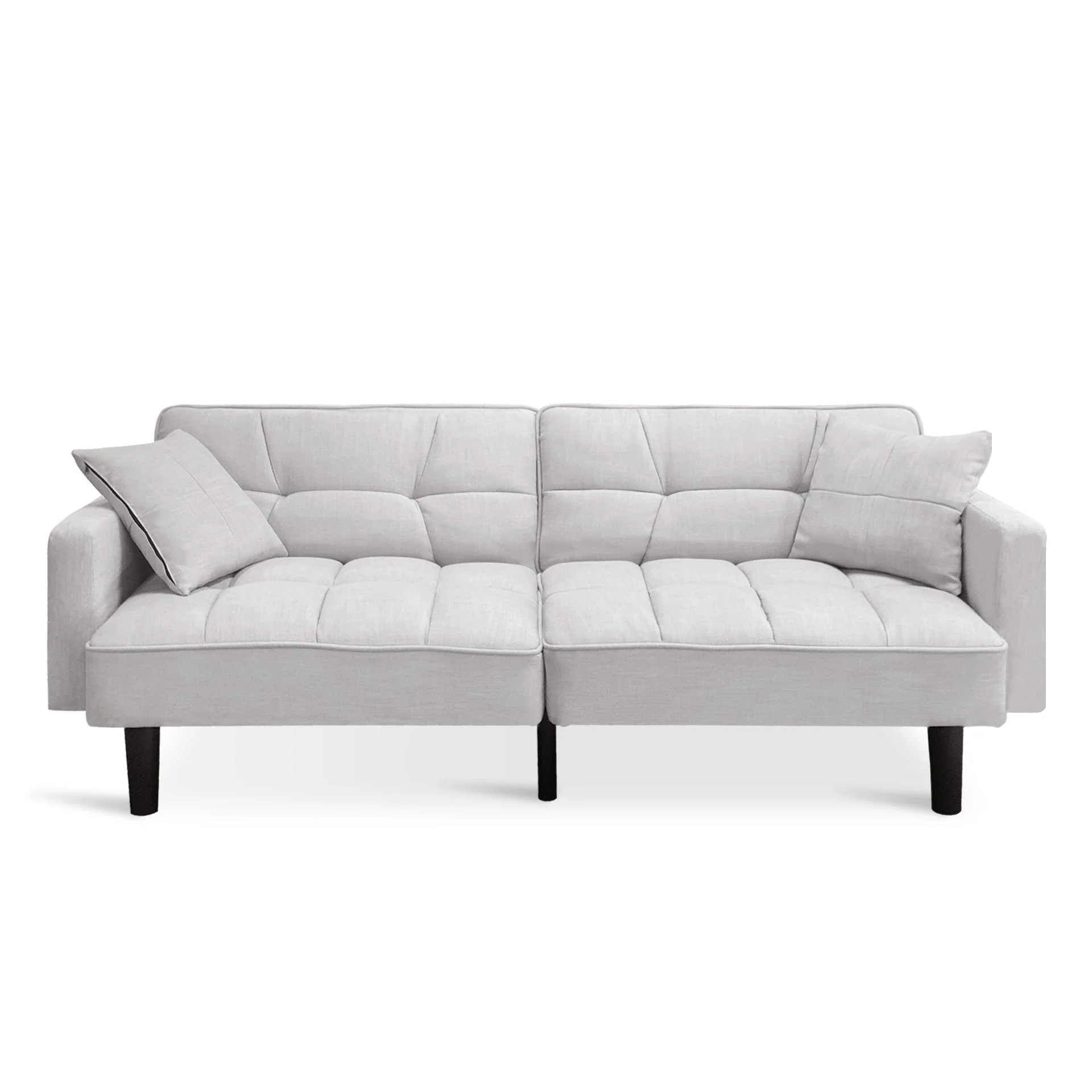Boston 3 Seater Sofa Bed - Oat White - Image 4