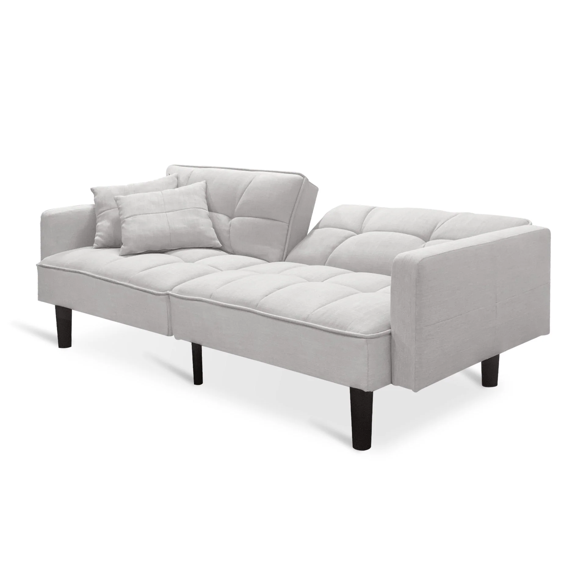 Boston 3 Seater Sofa Bed - Oat White - Image 5