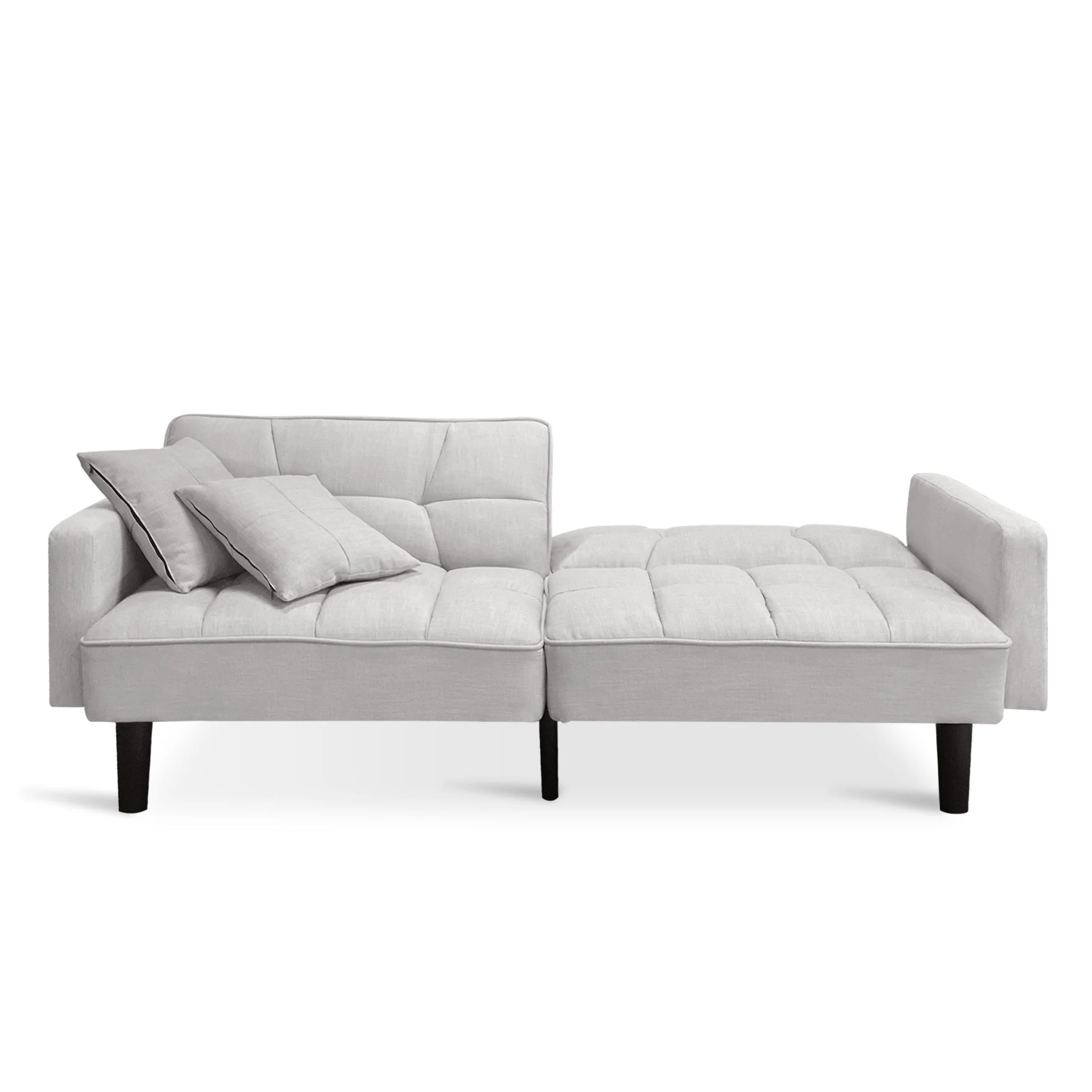 Boston 3 Seater Sofa Bed - Oat White - Image 6