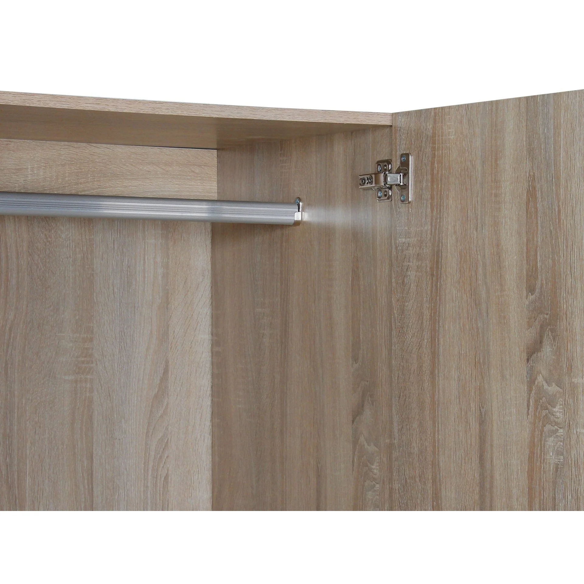 Bram 2 Door Wardrobe with 2 Drawers - Oak - Image 7