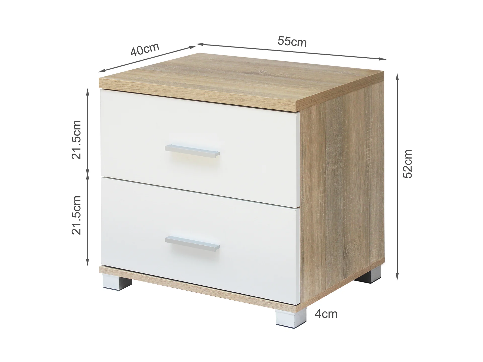 Bram Bedside Table - Oak - Image 8