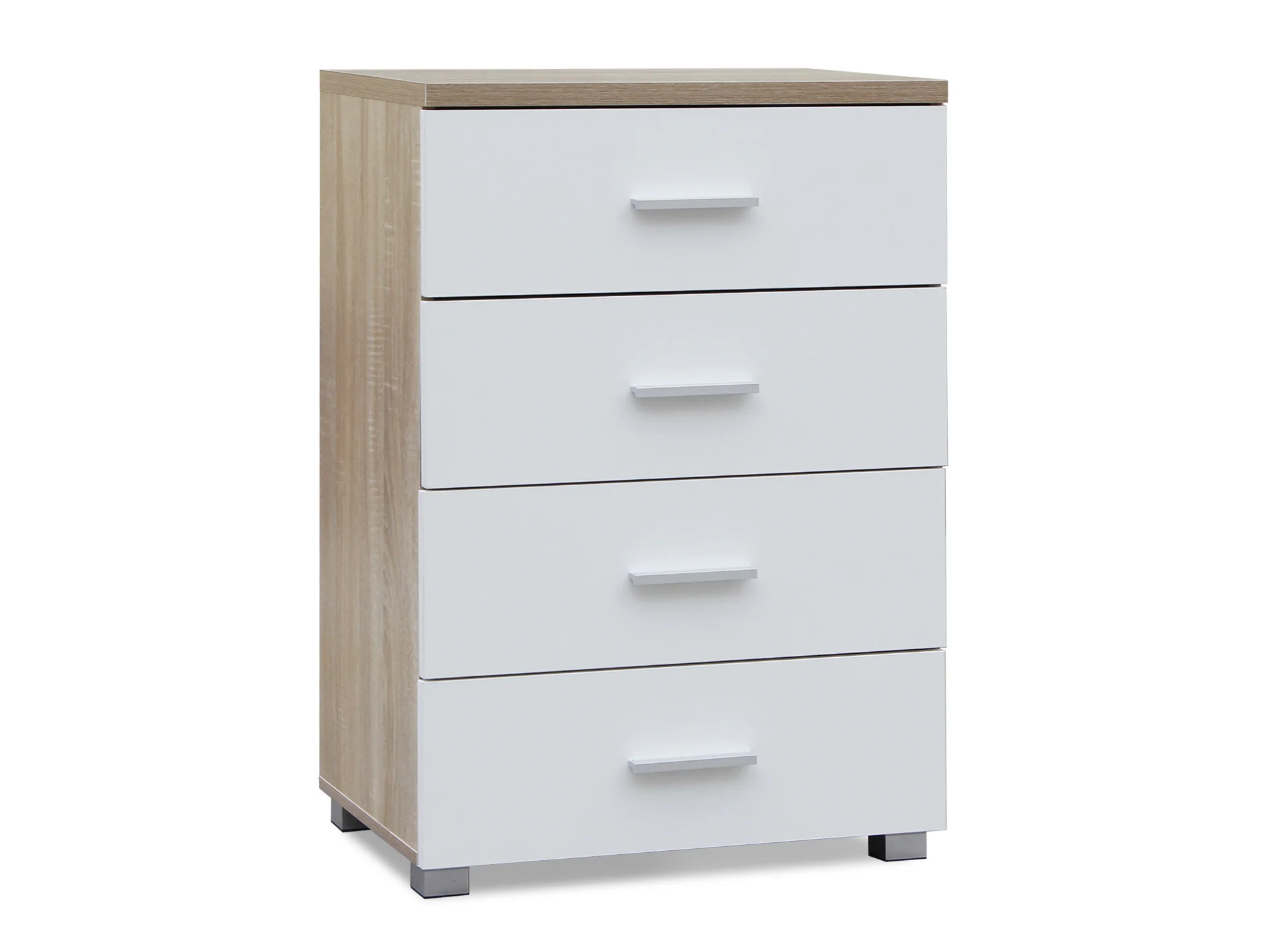 Bram Tallboy 4 Drawer Chest Dresser - Oak - Image 2