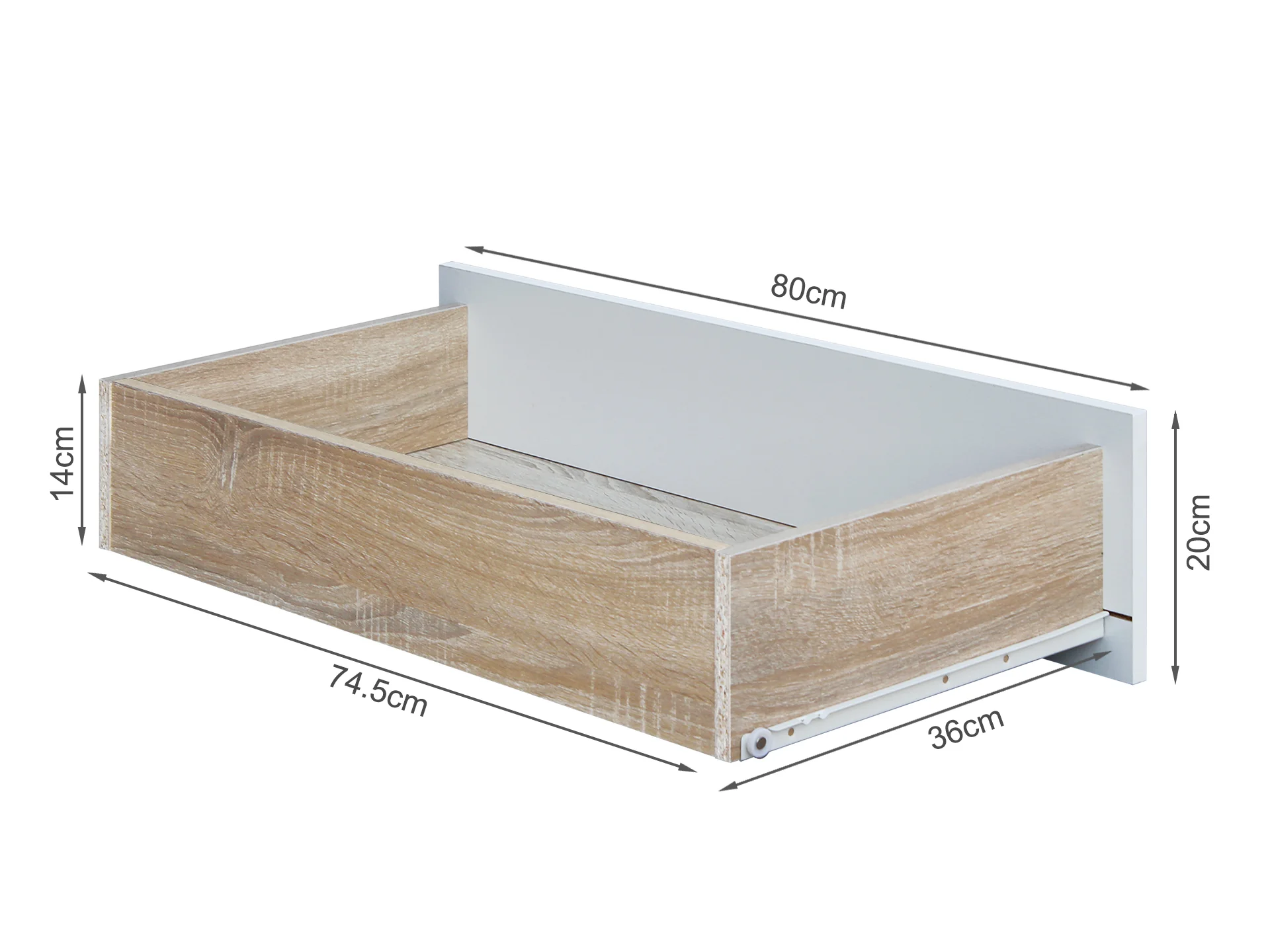 Bram Tallboy 5 Drawer Chest Dresser - Oak - Image 10