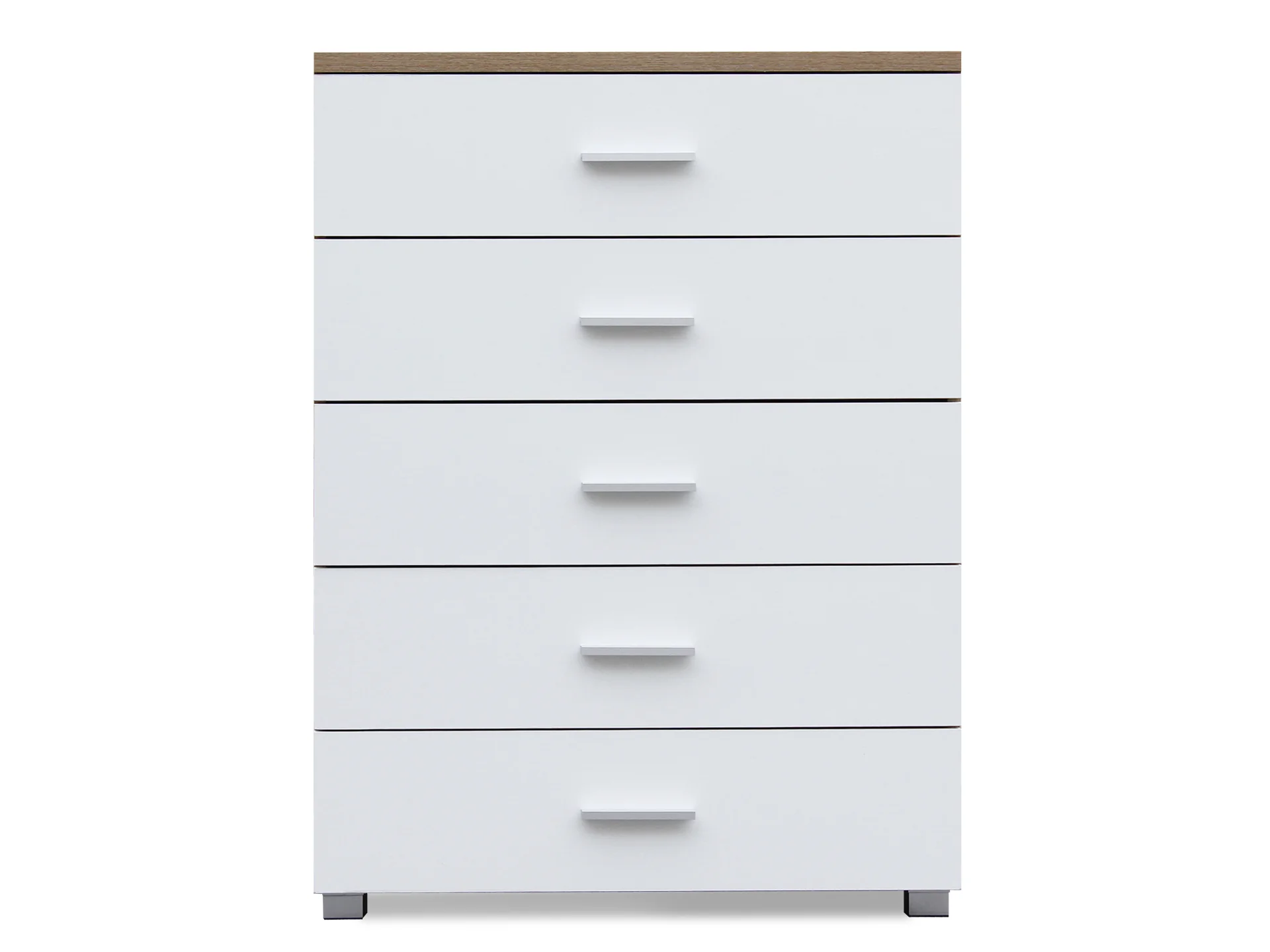 Bram Tallboy 5 Drawer Chest Dresser - Oak - Image 4
