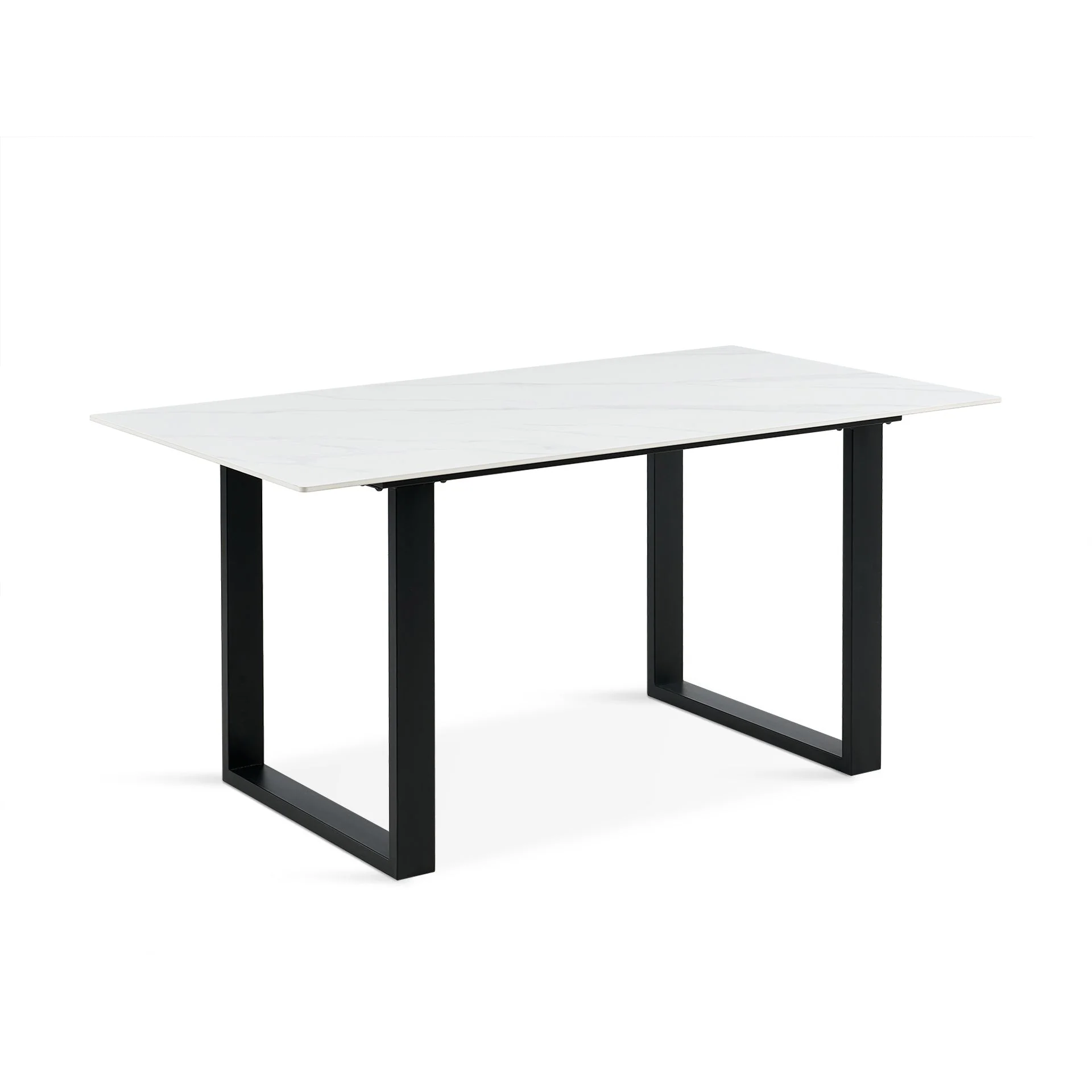 Bridger Matt Ceramic Dining Table 160 x 90cm - White + Black - Image 6