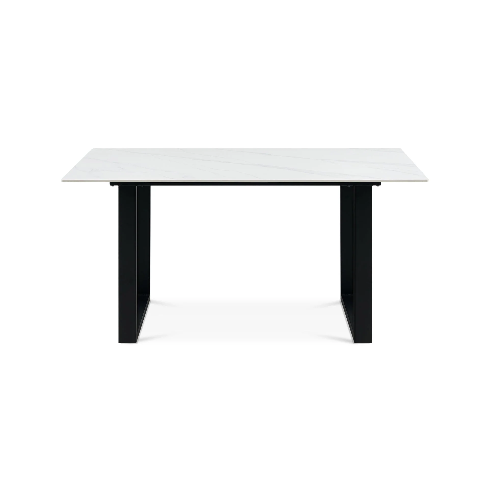 Bridger Matt Ceramic Dining Table 160 x 90cm - White + Black - Image 7