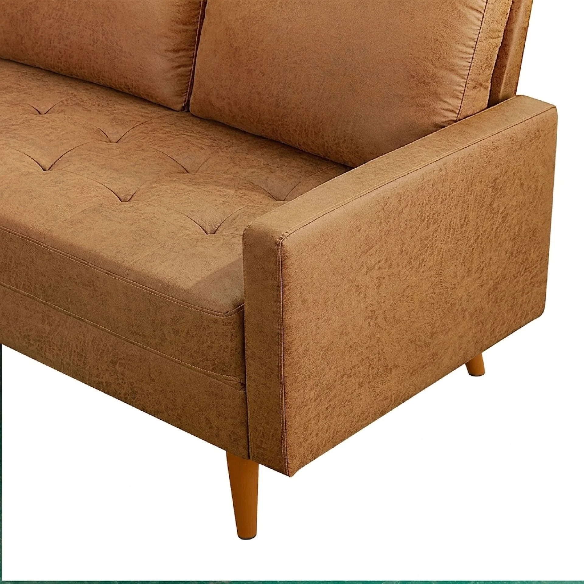 Brynlee 3 Seater Sofa with Left Facing Chaise - Brown - Image 13
