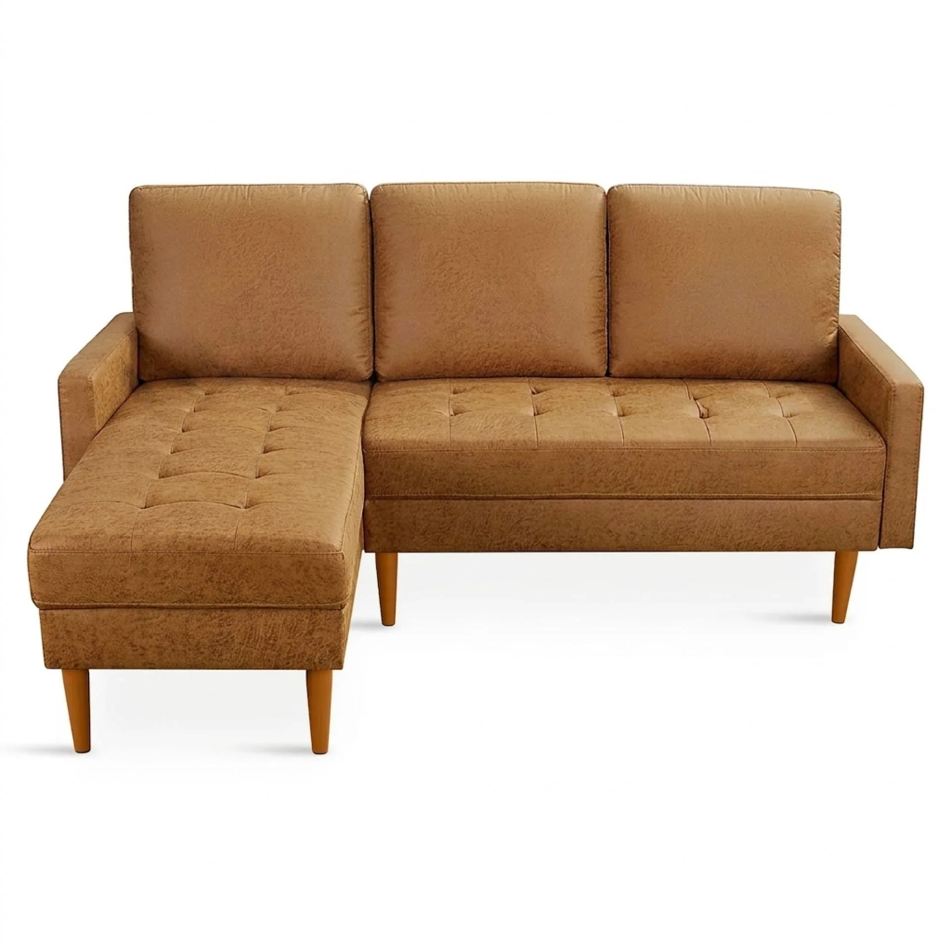 Brynlee 3 Seater Sofa with Left Facing Chaise - Brown - Image 8