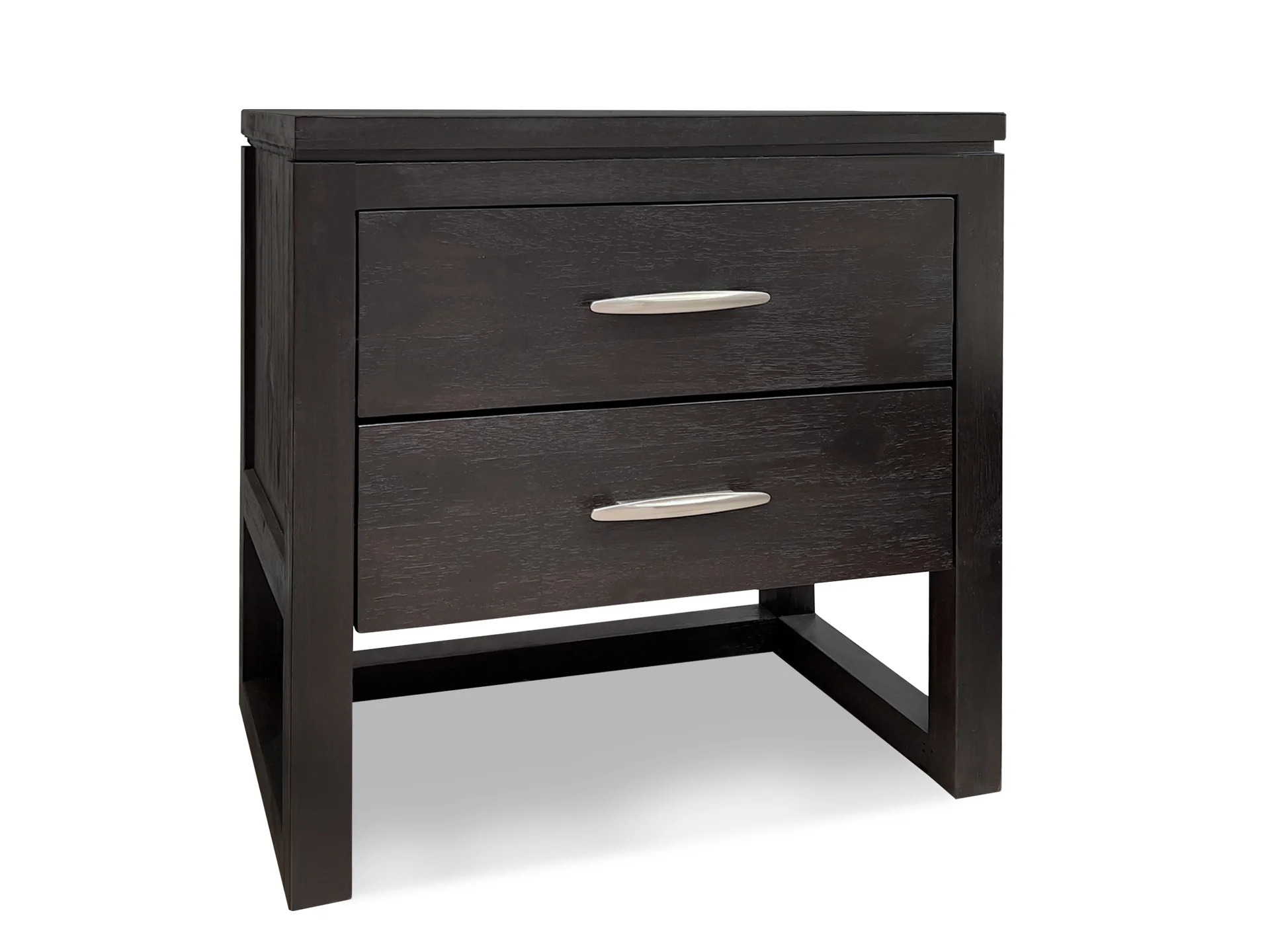 Cabos Solid Acacia Wood Bedside Table - Mocha - Image 2