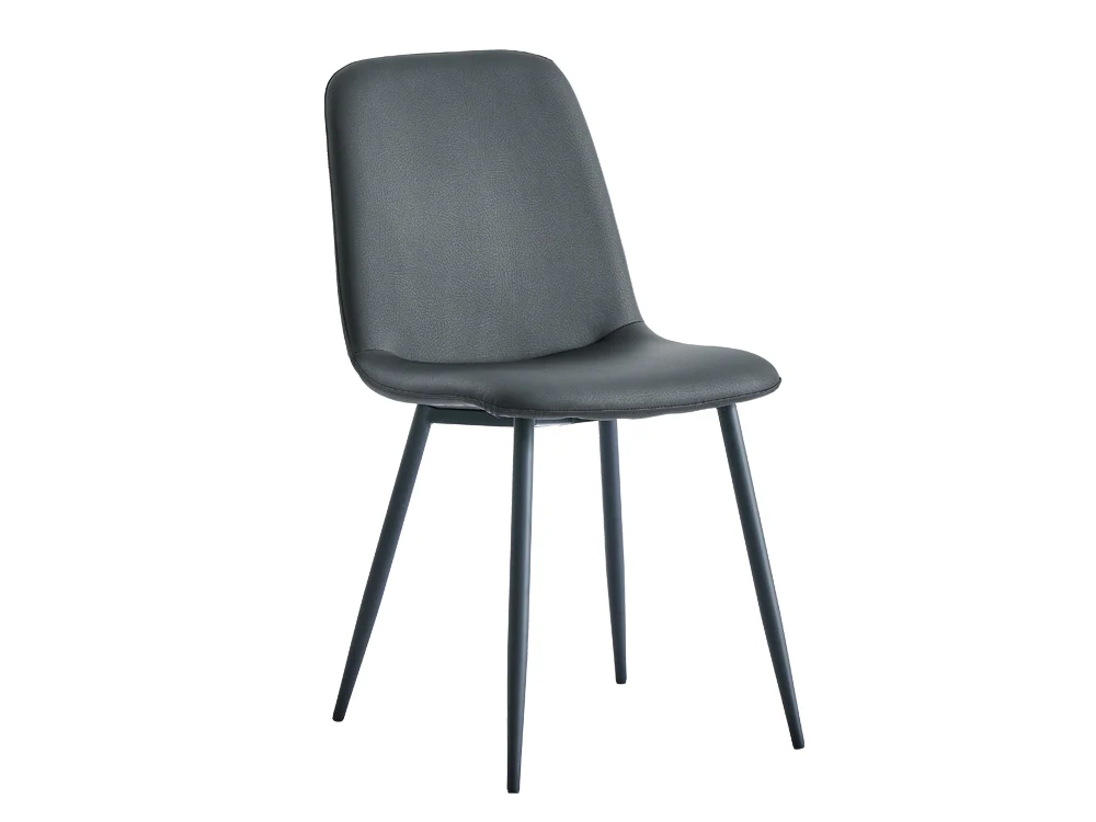 CALLIE 4PCS PU Leather Dining Chair - DARK GREY - Image 9