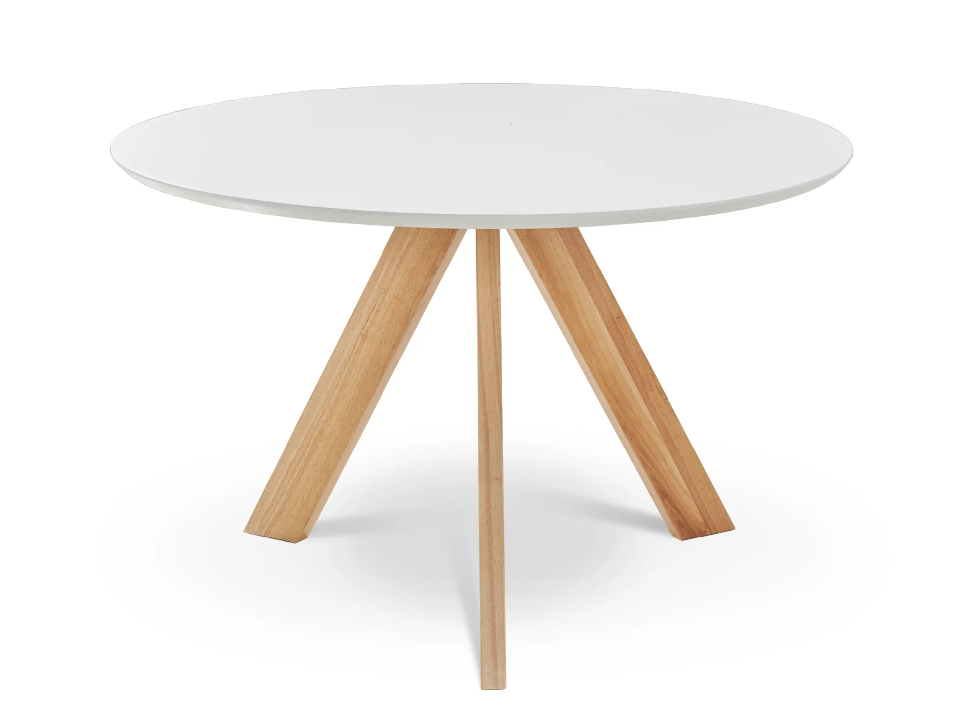 Cato Dining Table Round 120 x 74cm - White - Image 2