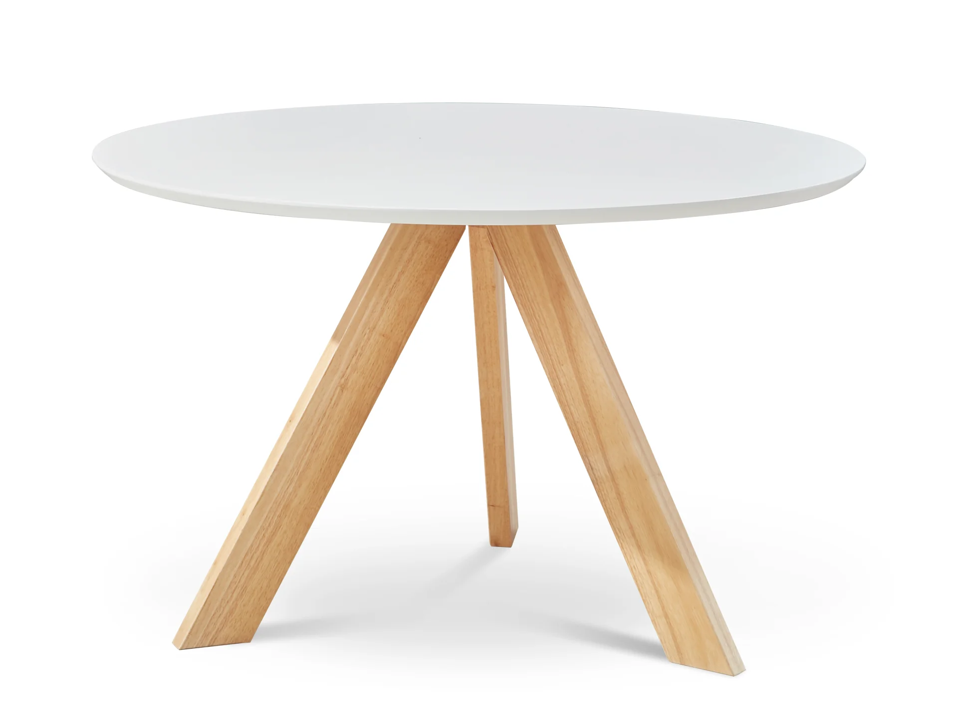 Cato Dining Table Round 120 x 74cm - White - Image 3
