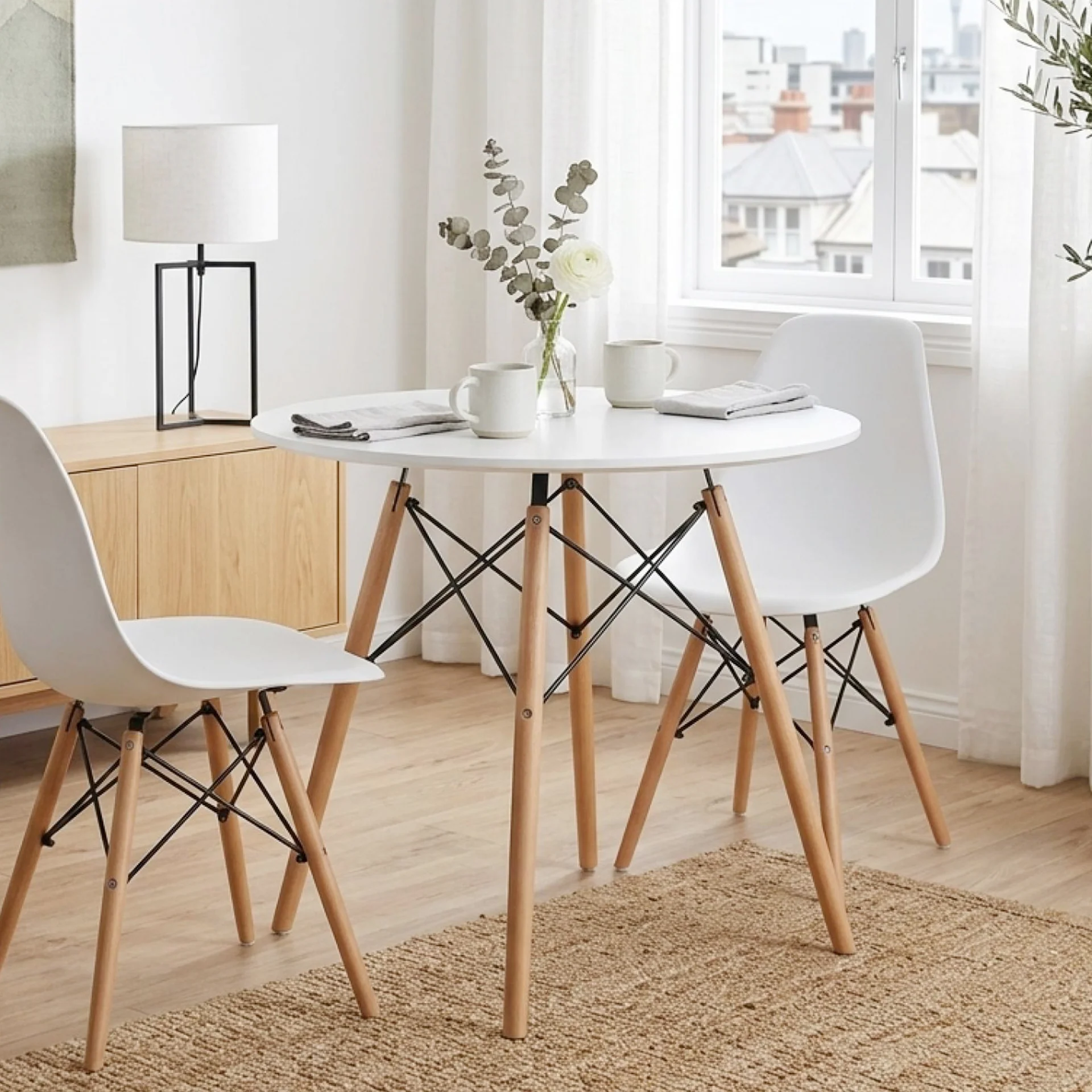 Cena Dining Table Round 80 x 73 cm - White - Image 7