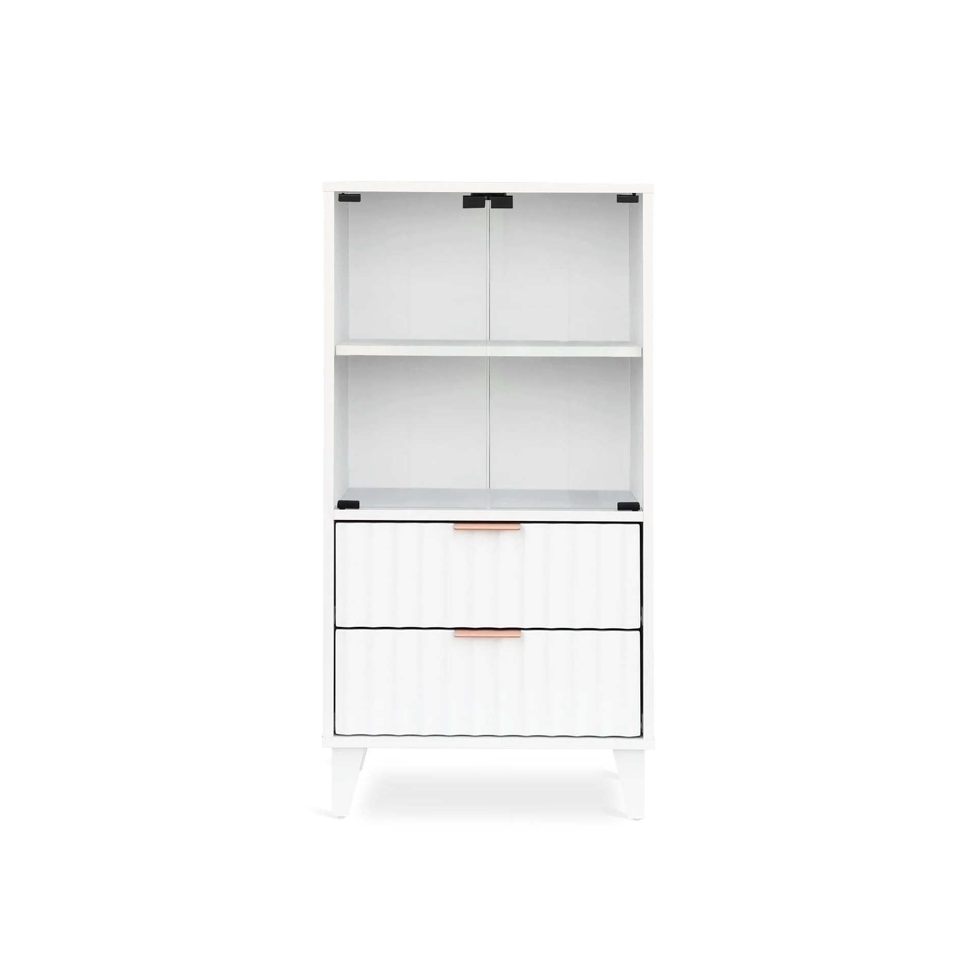 Charlie Display Cabinet with Drawer - White - Image 5