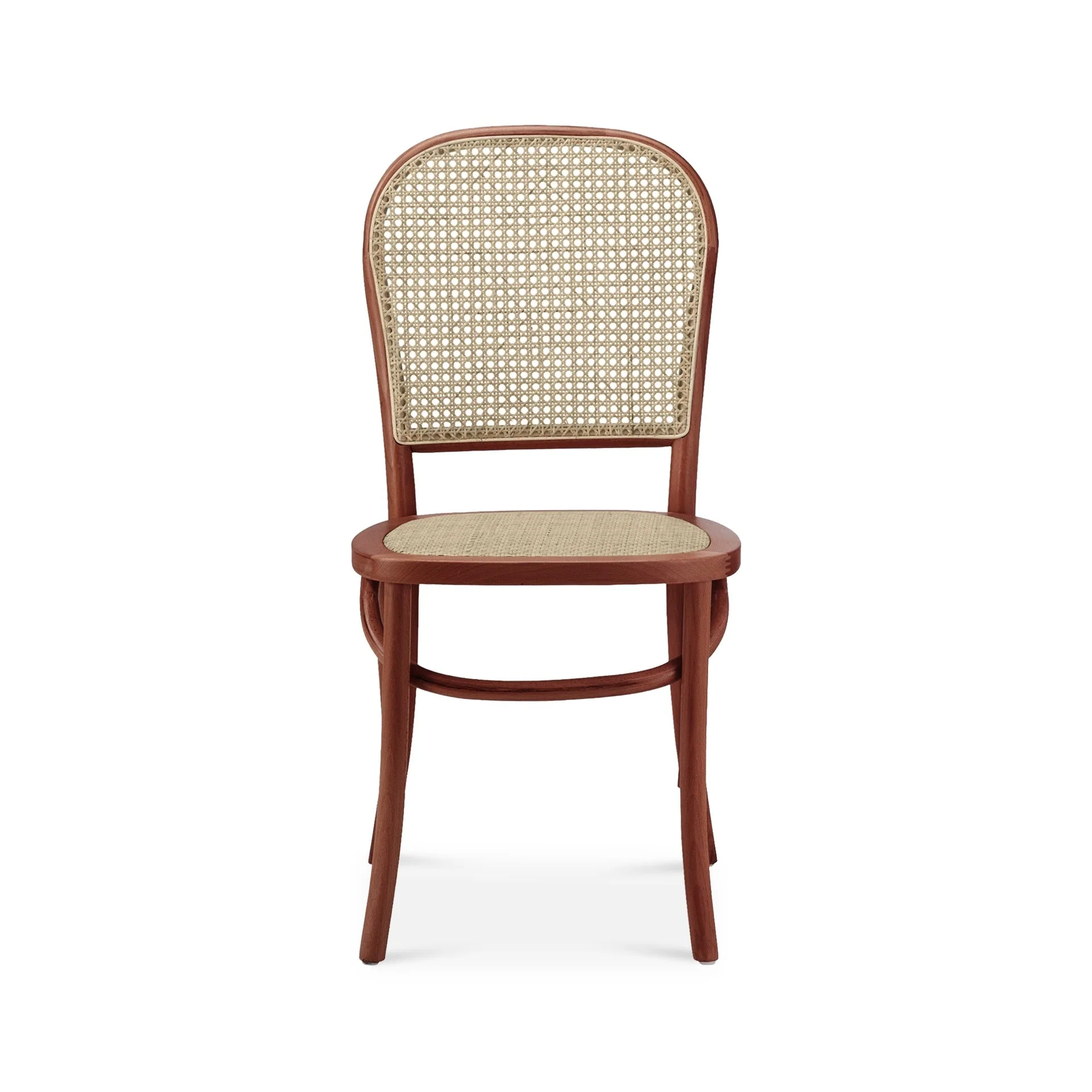 Christopher Beech Wood and Rattan Dining Chair – Set of 2 – Antique Brown - Image 4