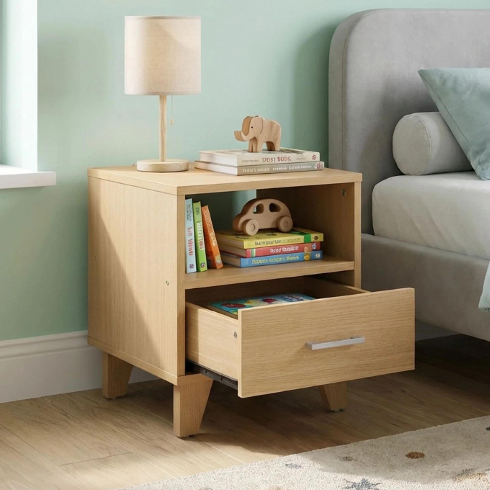 Claire Bedside Table - Oak - Image 2