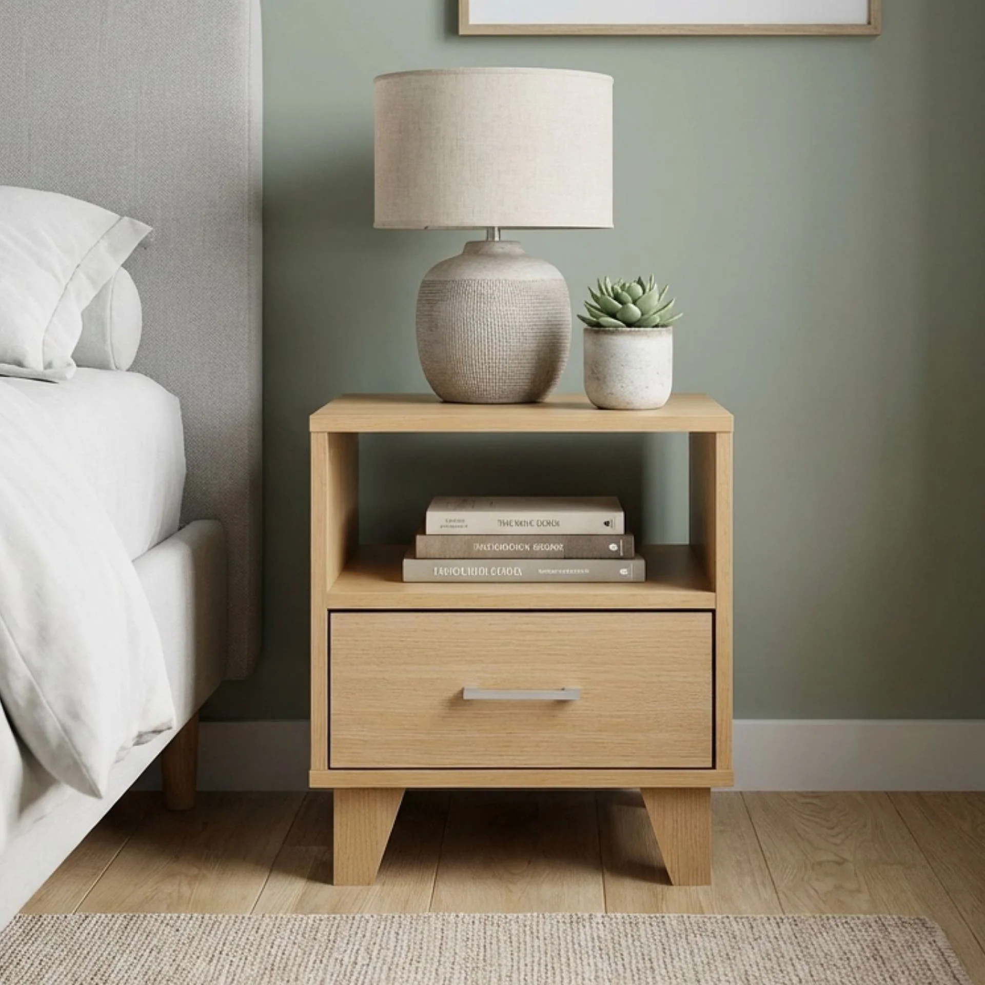 Claire Bedside Table - Oak - Image 4
