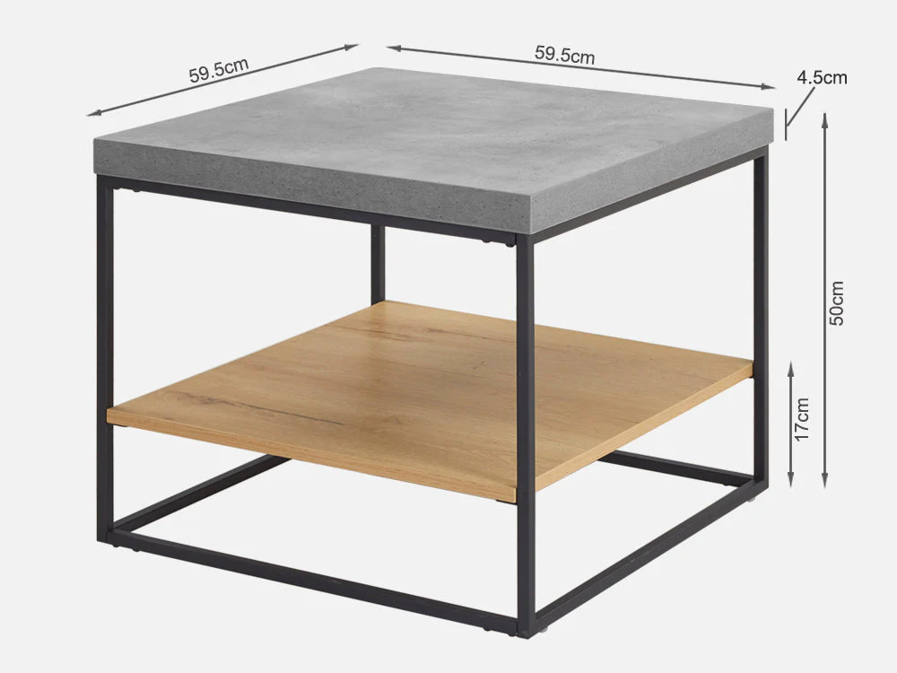 CLIFFORD Square Coffee Table Side Table - Image 10