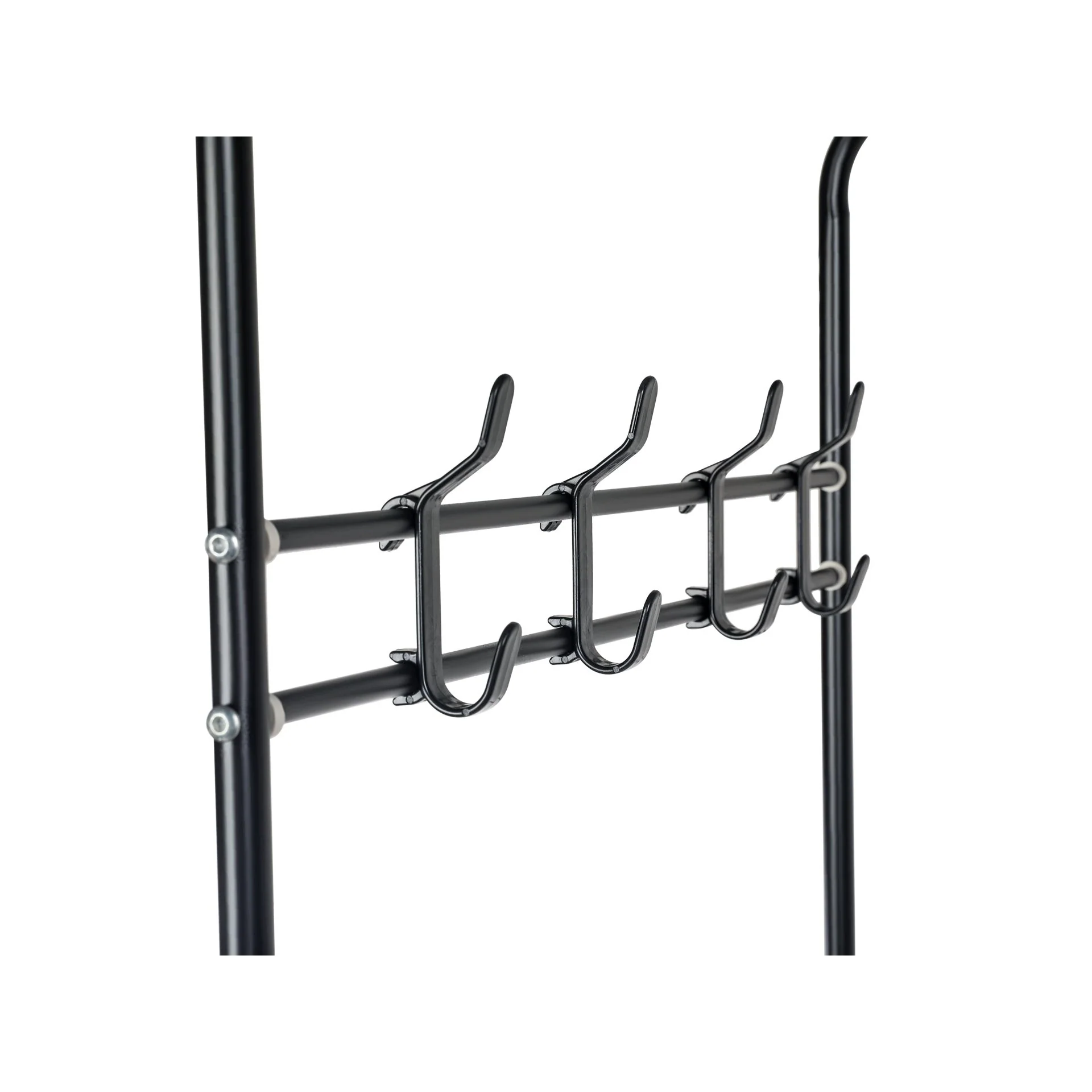 Clothing Garment Rack with Shelves - Black - Image 3