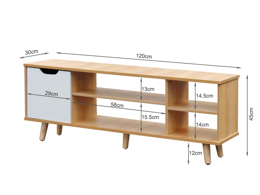 COMO 1.2M Entertainment Unit - OAK - Image 11