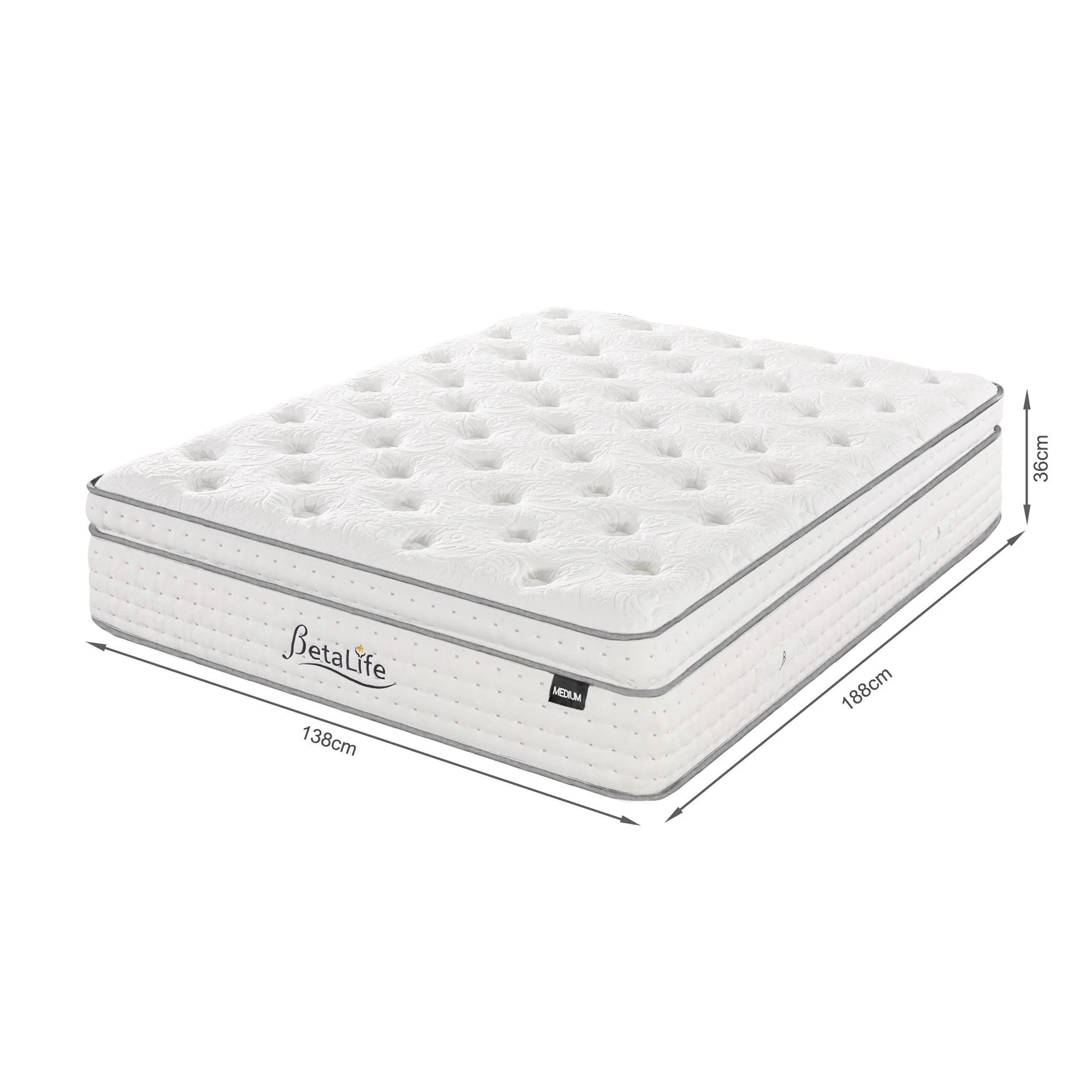 Cosy Elite Micro Pocket Spring Medium Plush Mattress - Double - Image 17
