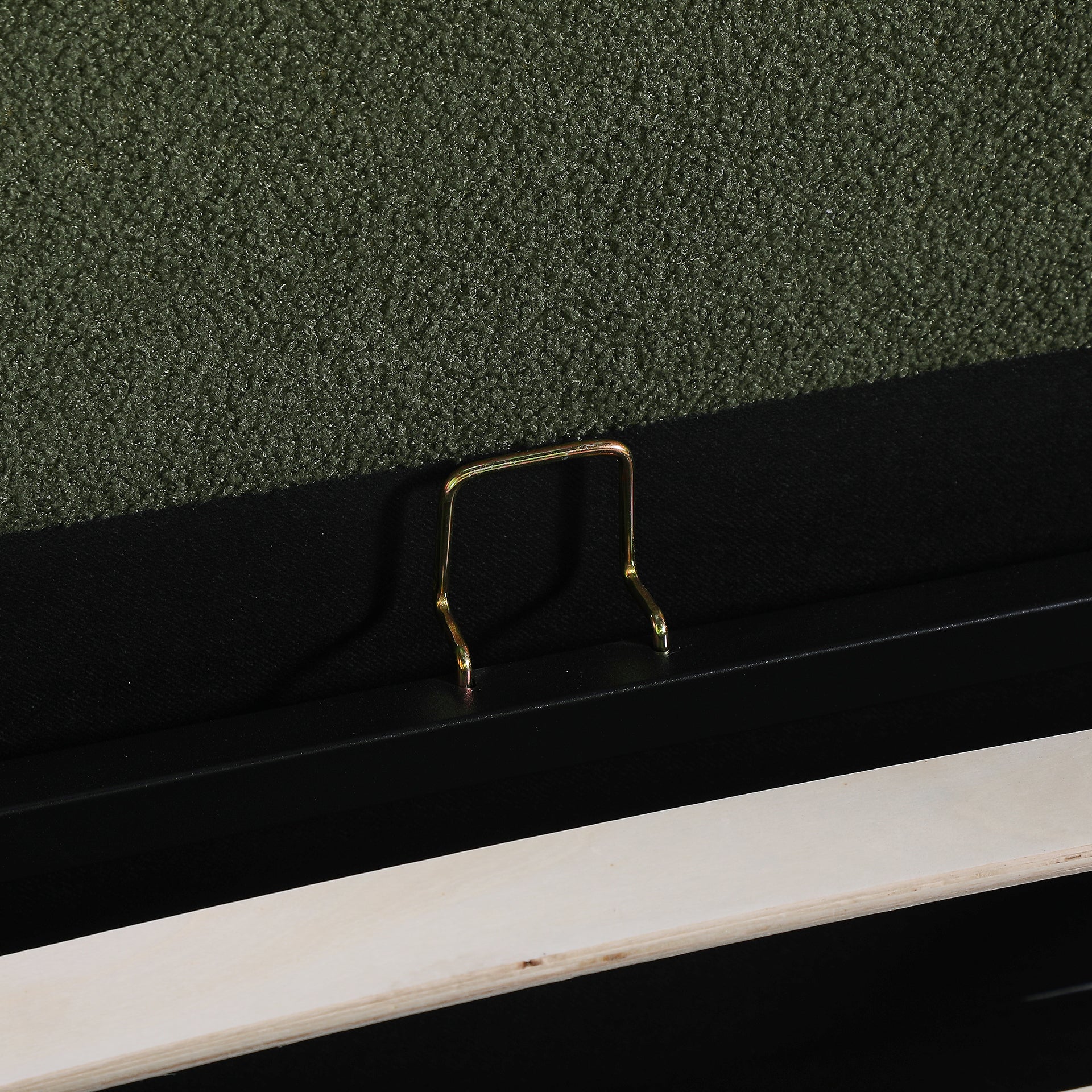 Cove Queen Gas Lift Bed Frame - Dark Green - Image 11