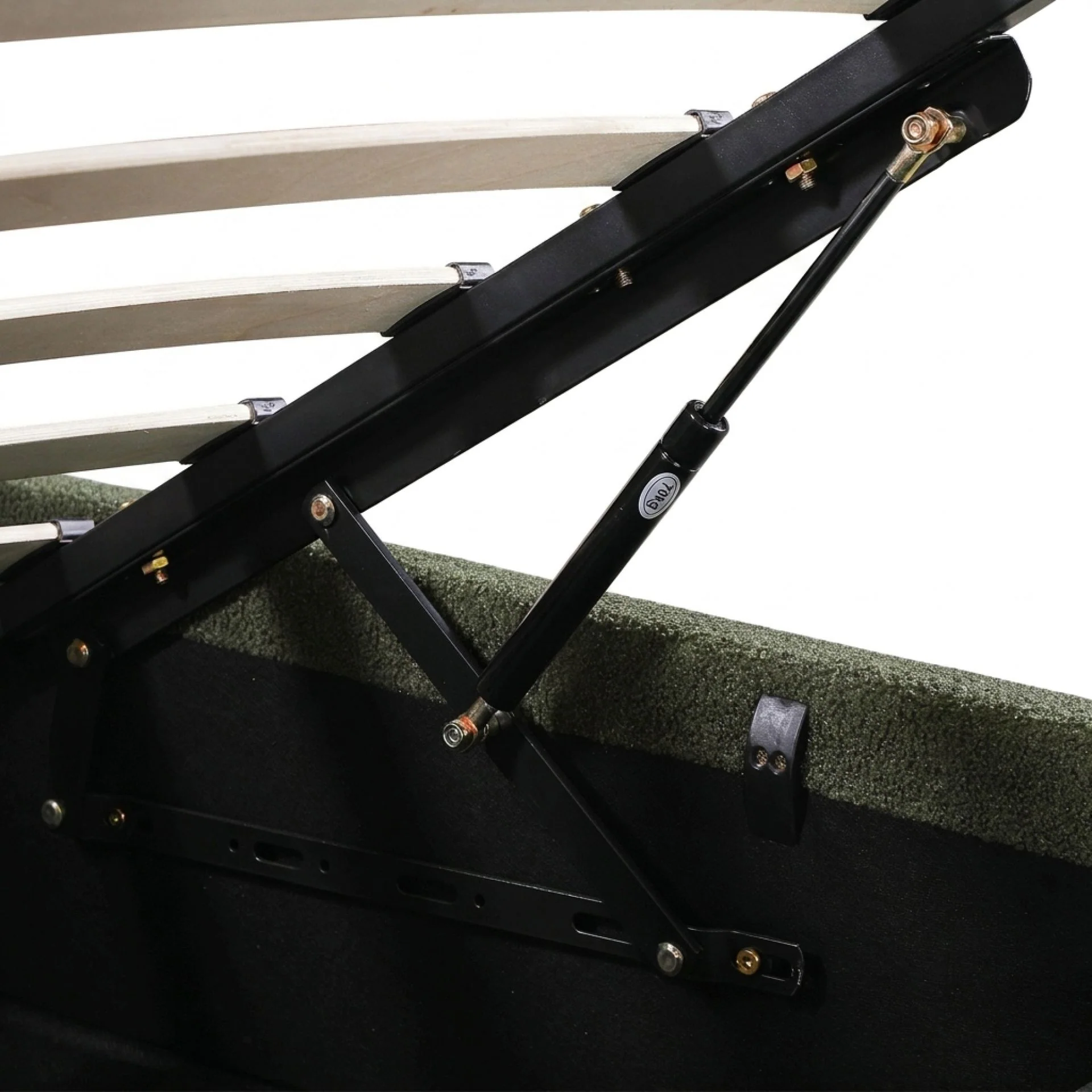 Cove Queen Gas Lift Bed Frame - Dark Green - Image 12