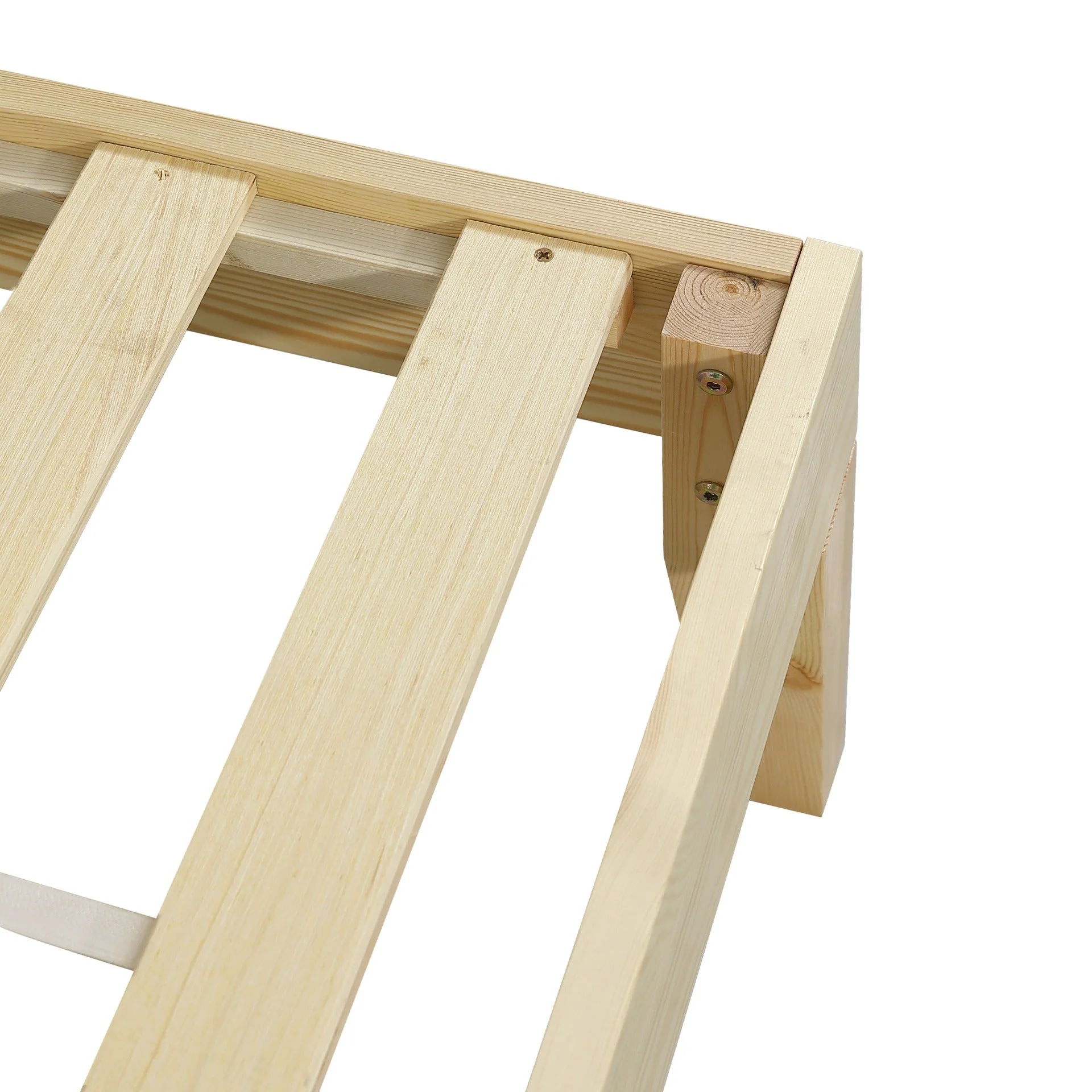 Creise Double Wooden Bed Frame - Light Oak - Image 6