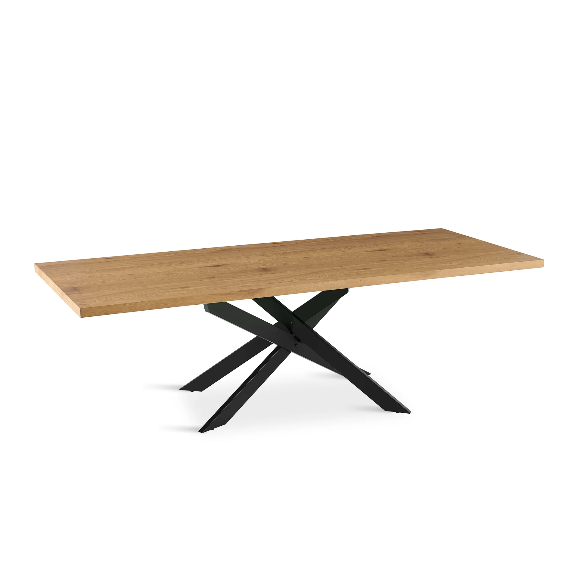 Croscen Rectangle Dining Table 240x95cm - Oak - Image 9