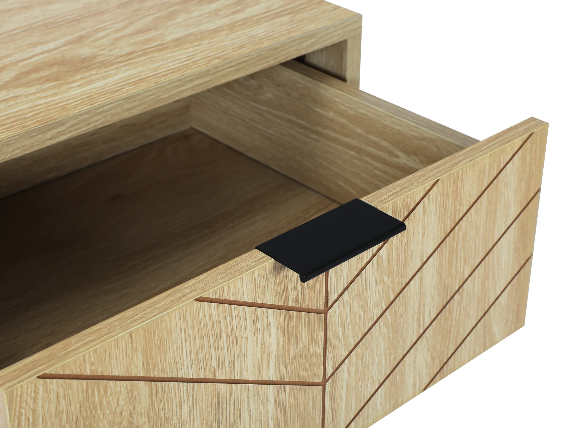 Crovo Wooden Bedside Table - Natural - Image 6