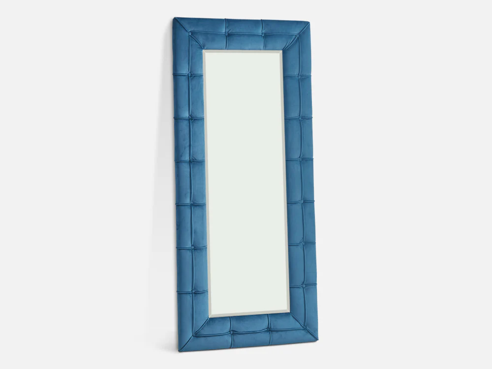 Cukoos Velvet Standing Mirror - Blue - Image 17