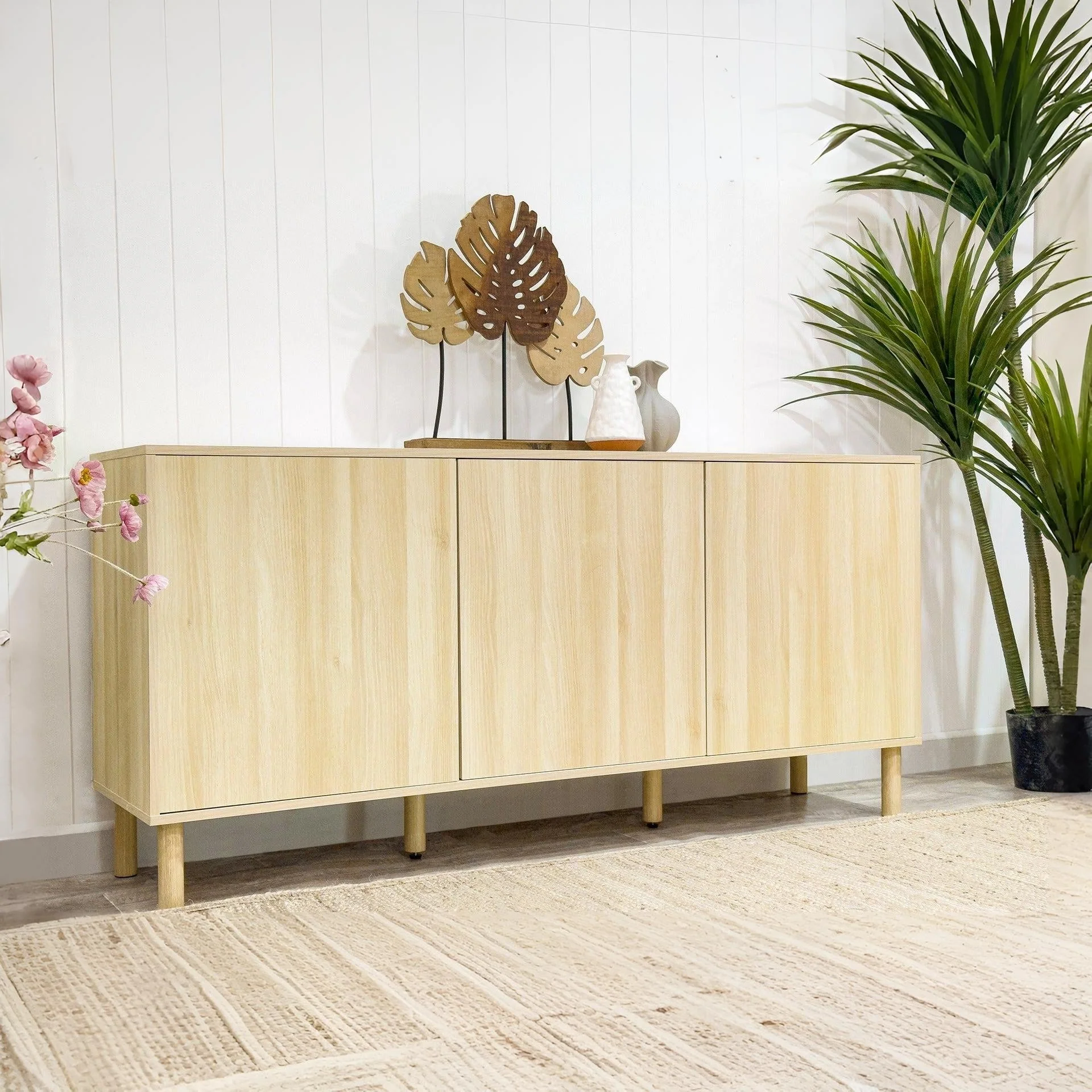 Custer Sideboard Buffet Table - Oak - Image 9