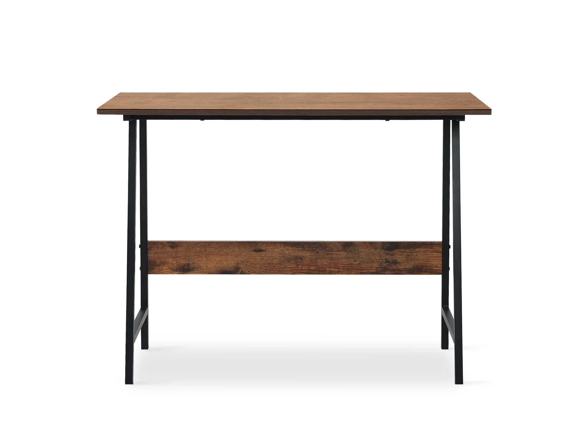 Daniel 100cm Computer Desk - Rustic Brown + Black - Image 3