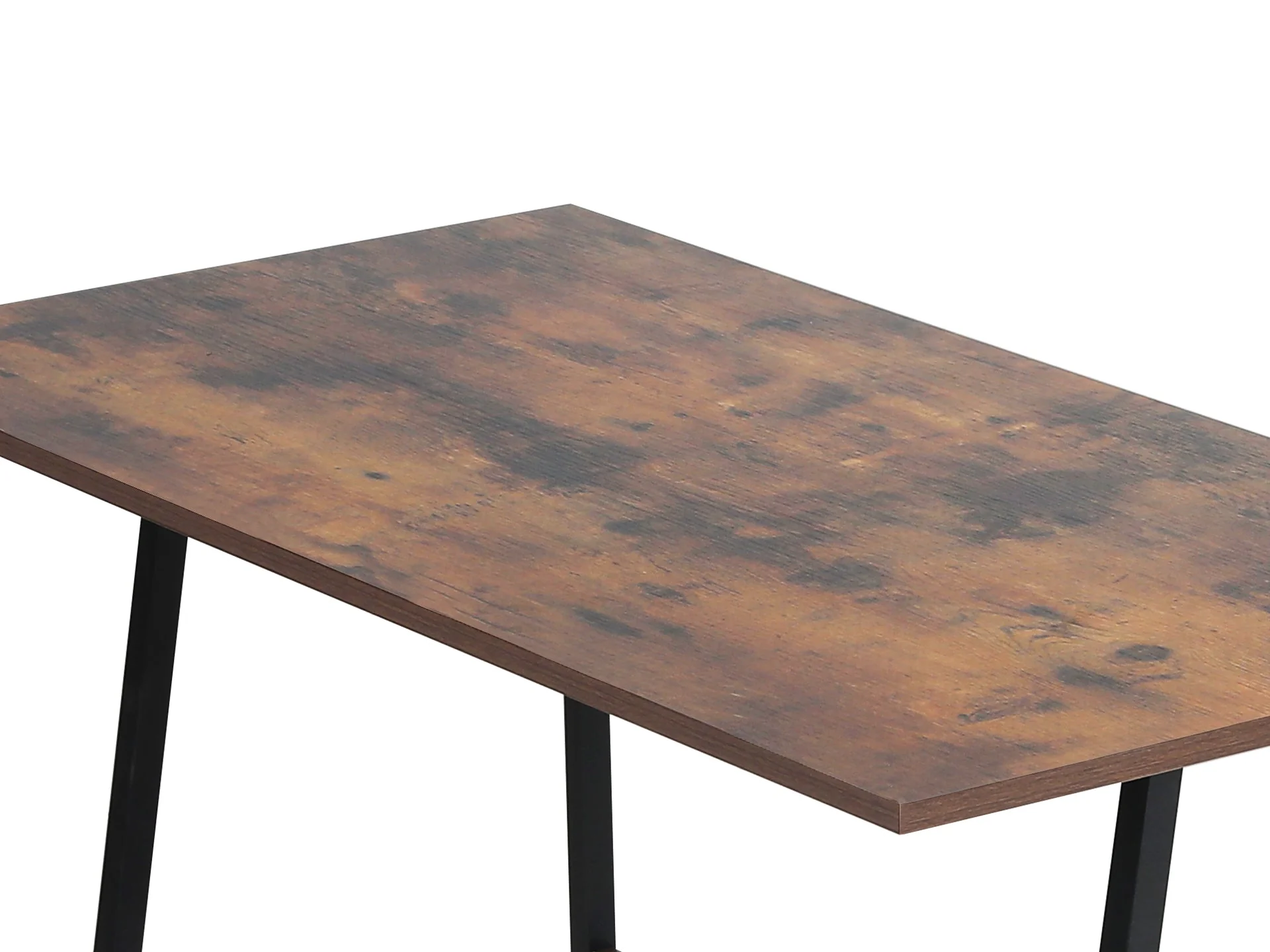 Daniel 100cm Computer Desk - Rustic Brown + Black - Image 4