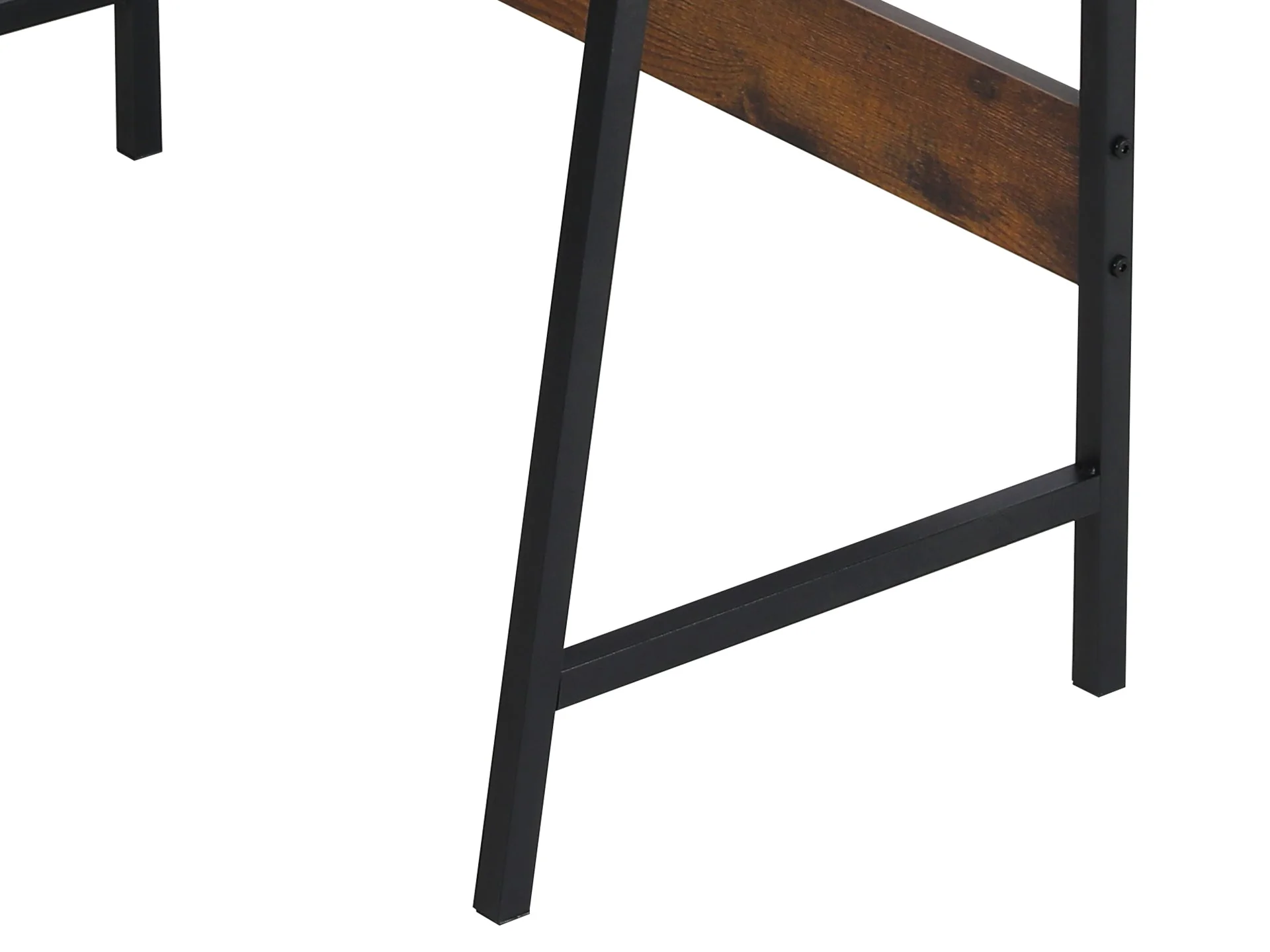 Daniel 100cm Computer Desk - Rustic Brown + Black - Image 5