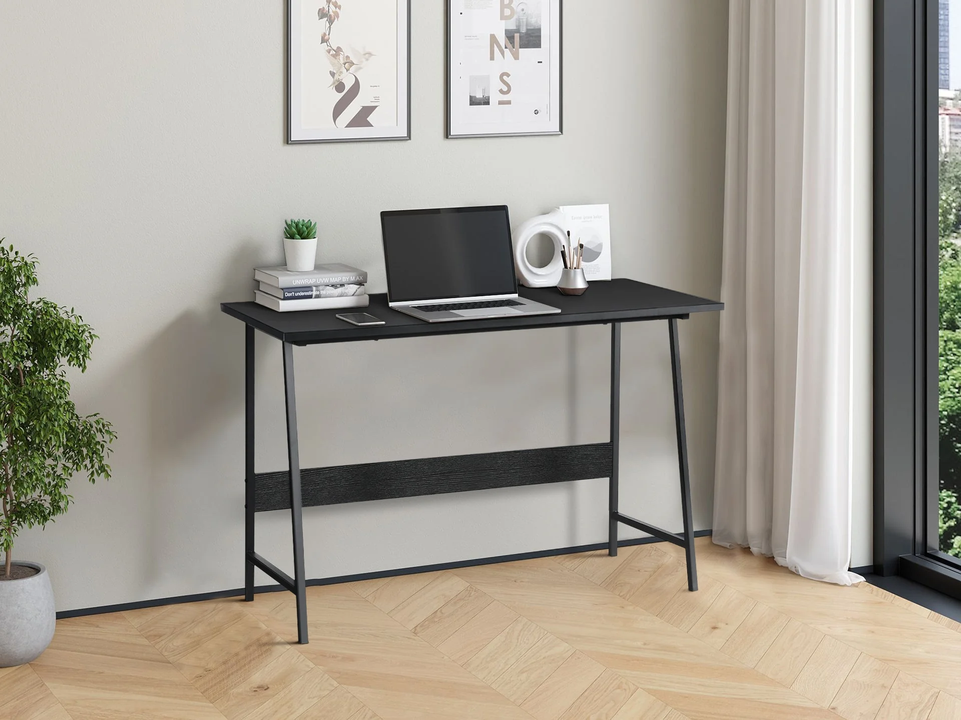 Daniel 120cm Computer Desk - Black