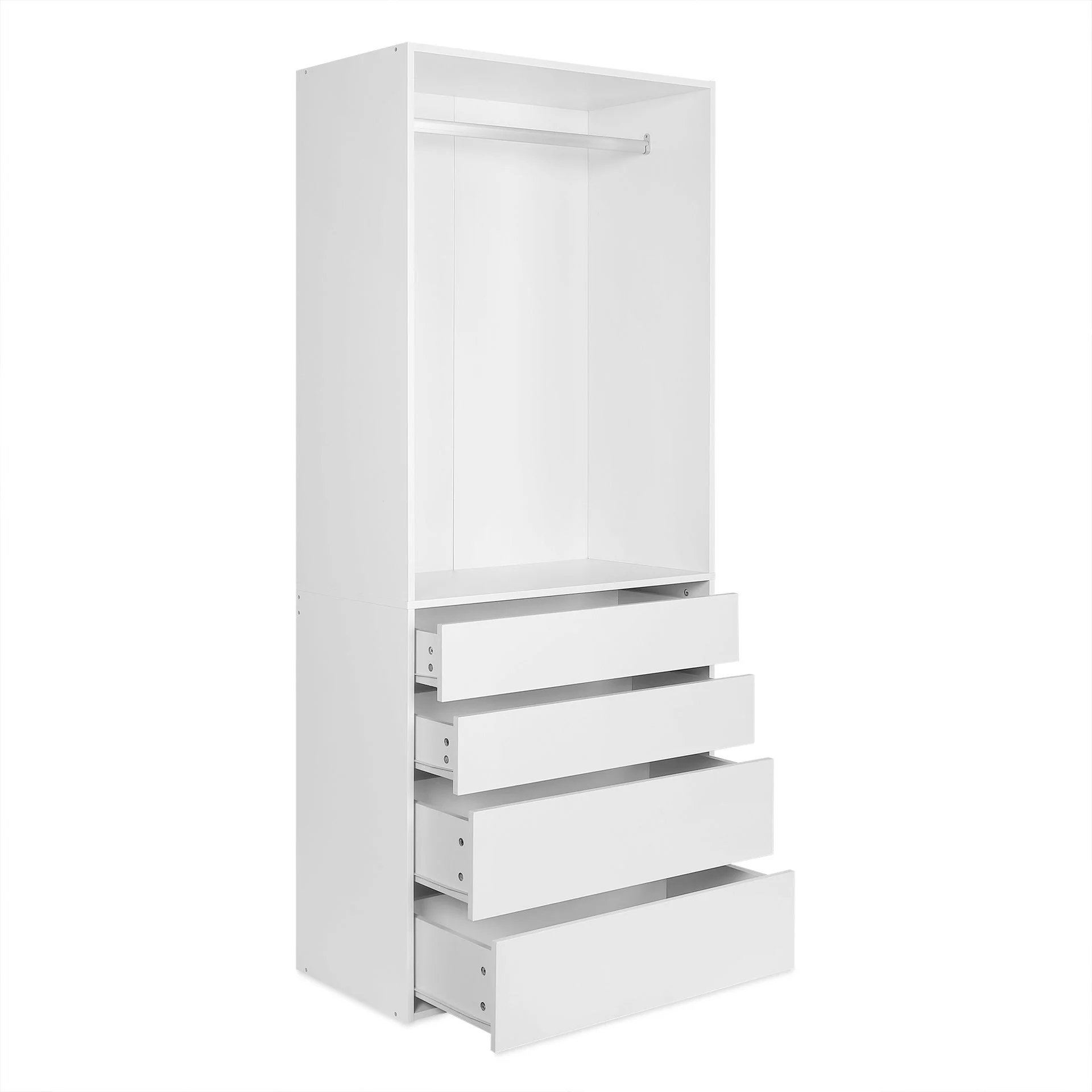 Delta 4 Drawer Wide Wardrobe - White - Image 12