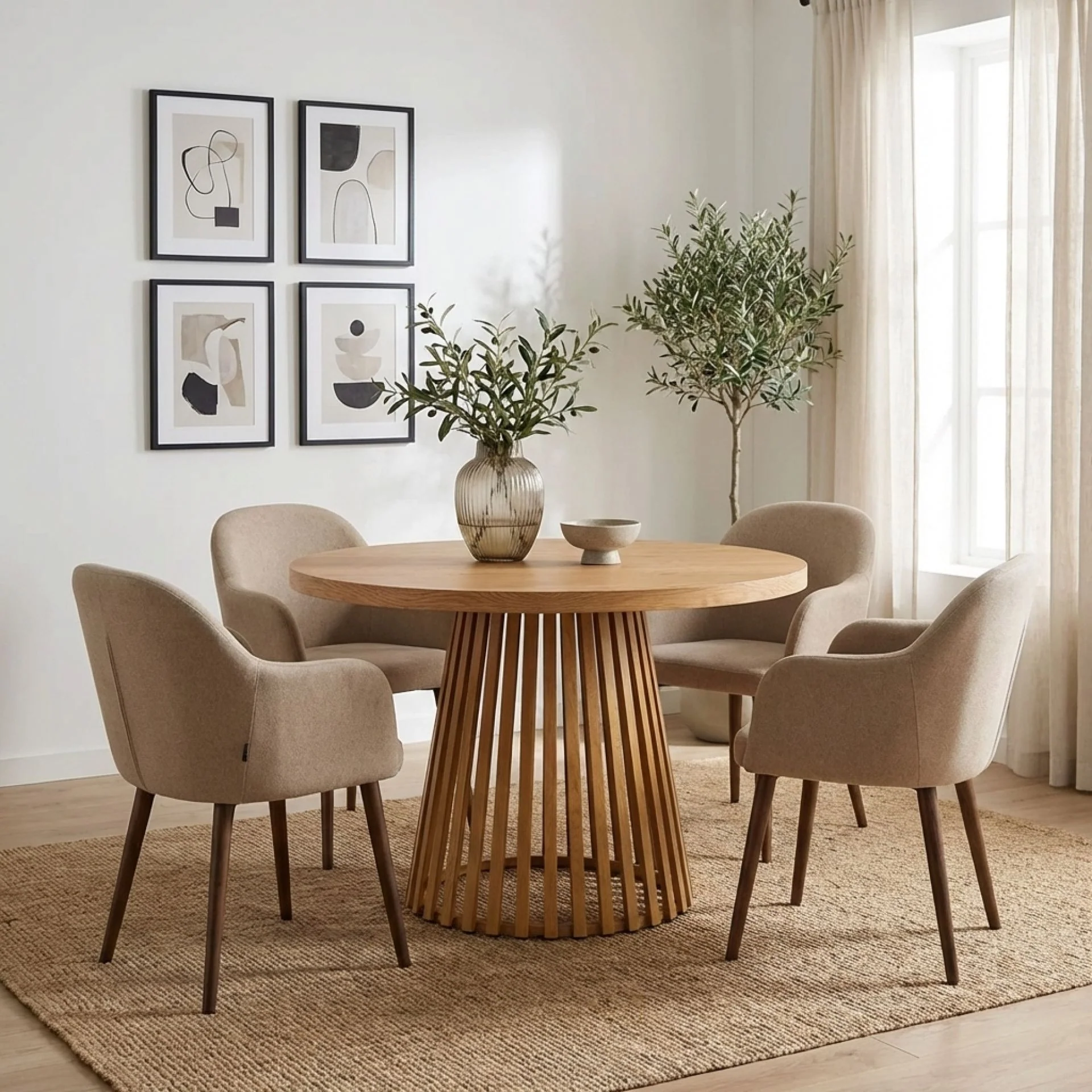 Yardley Round Dining Table 110 x 75cm - Oak