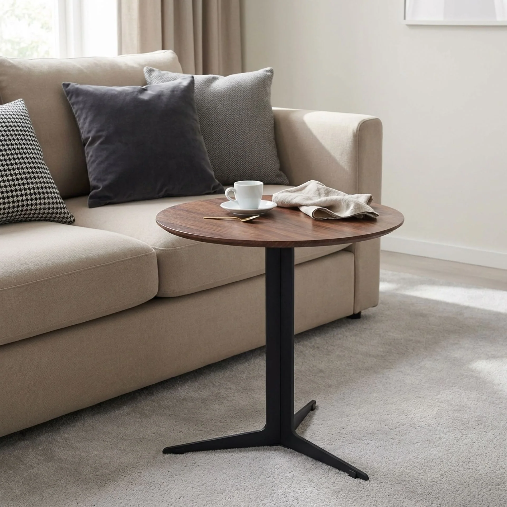 Donna Coffee Table 50cm - Brown + Black