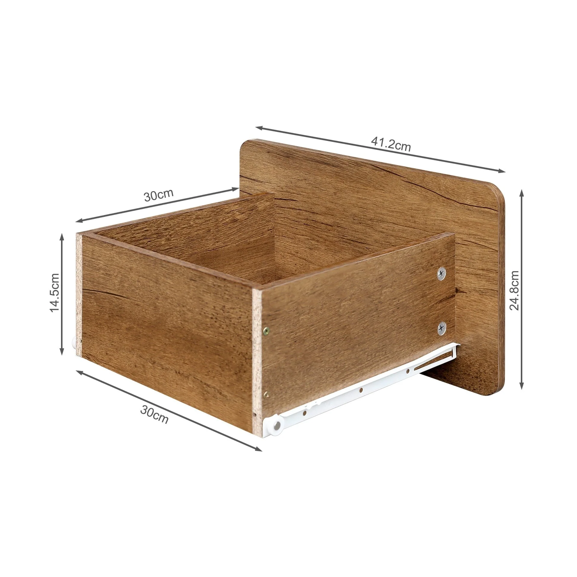 Dorian Bedside Table - Walnut + Black - Image 11