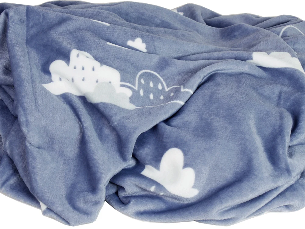 Double Layer Warm Fleece Blanket - RAIN - Image 9