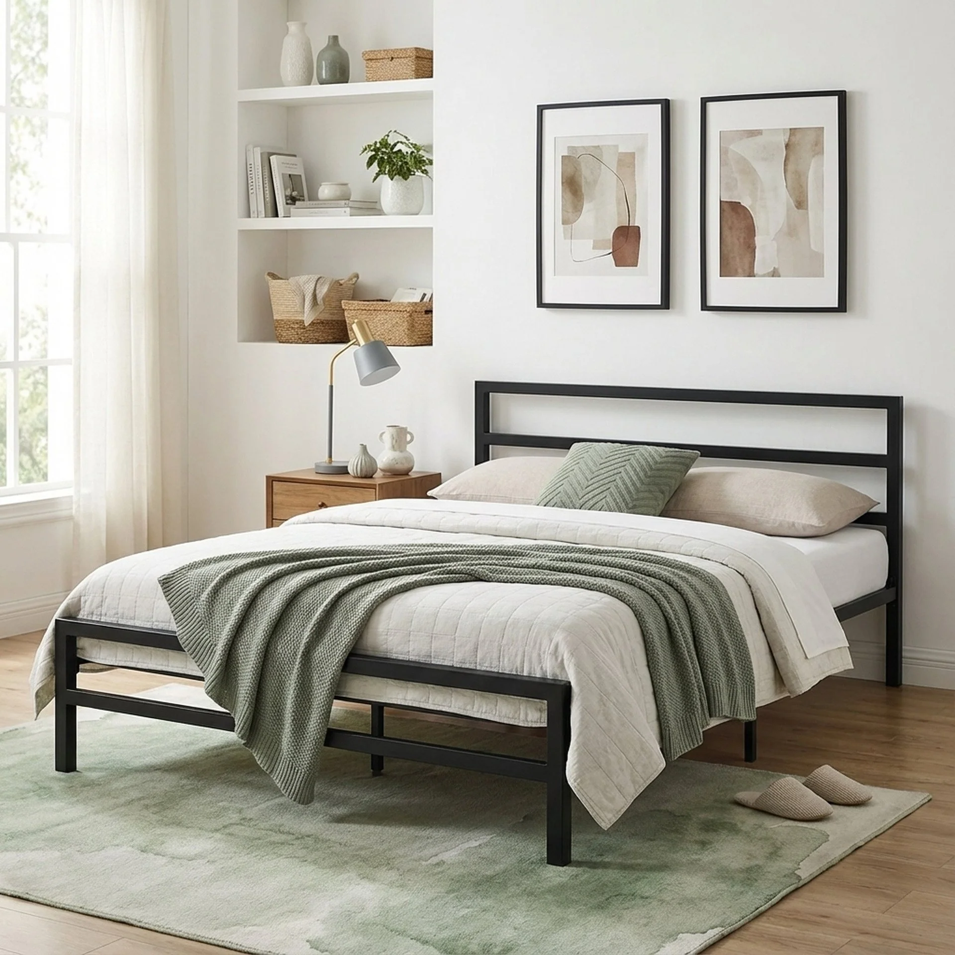 Dowe Queen Metal Bed Frame - Black