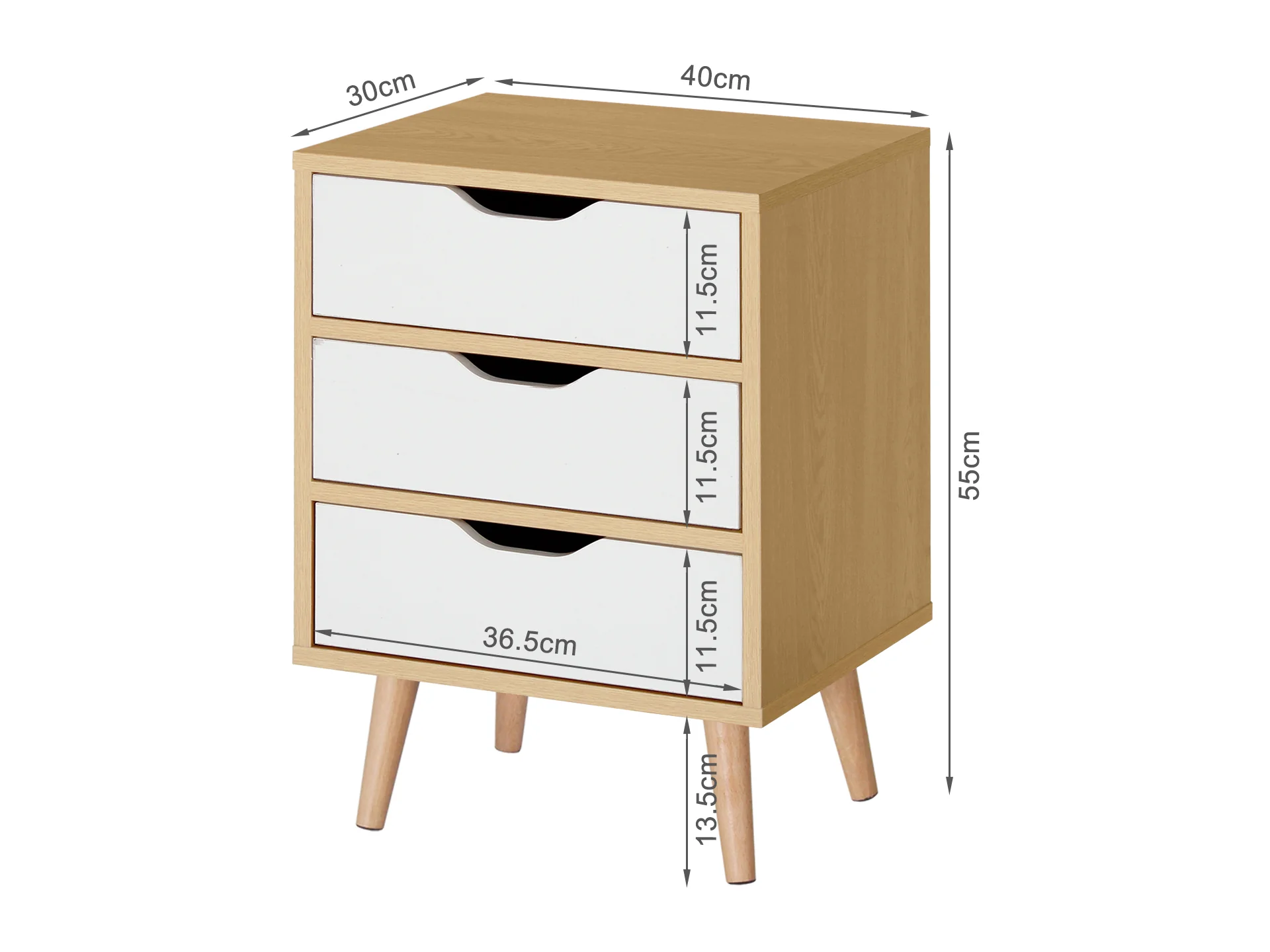 Drew Bedside Table - Maple - Image 5
