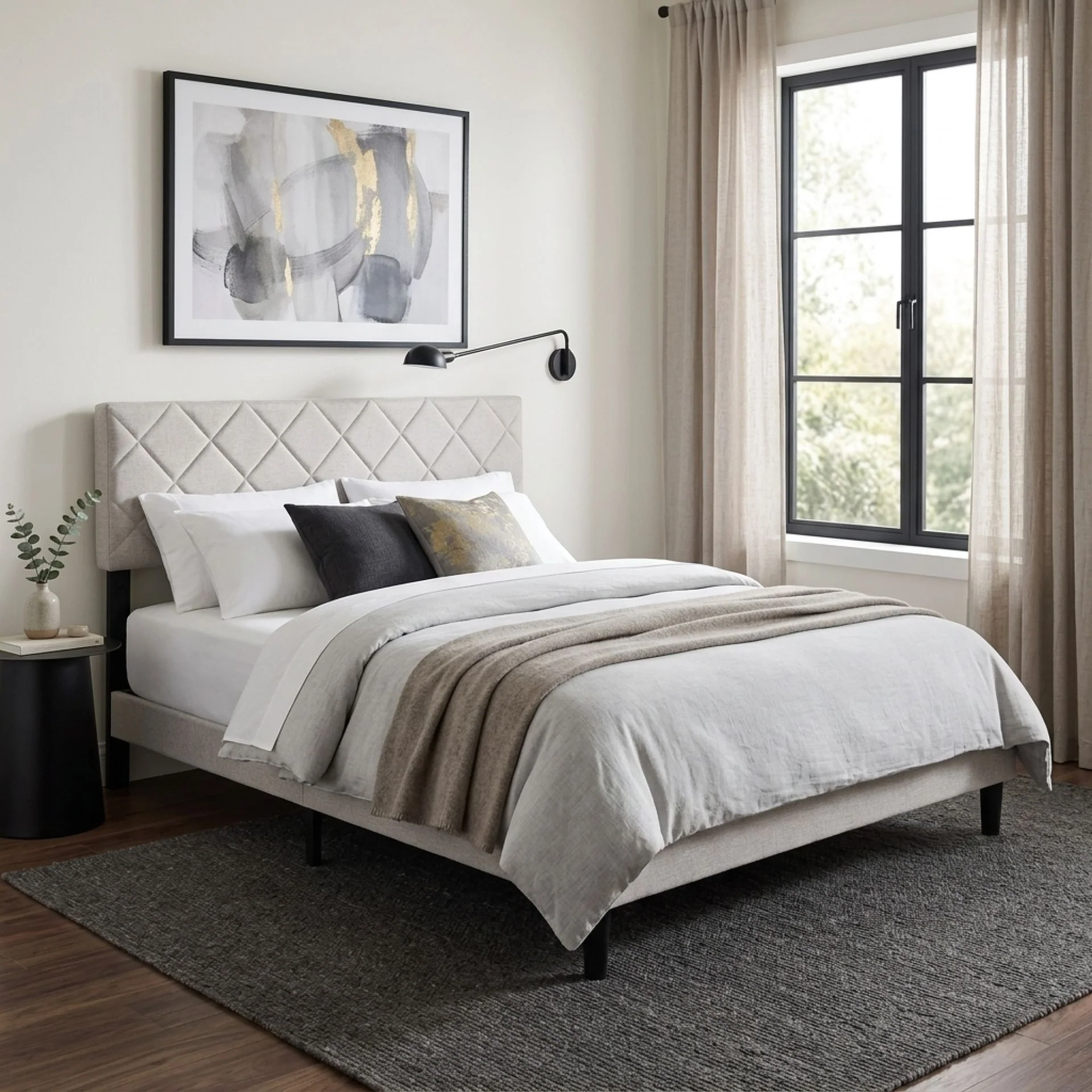 Drift Queen Bed Frame - Light Taupe